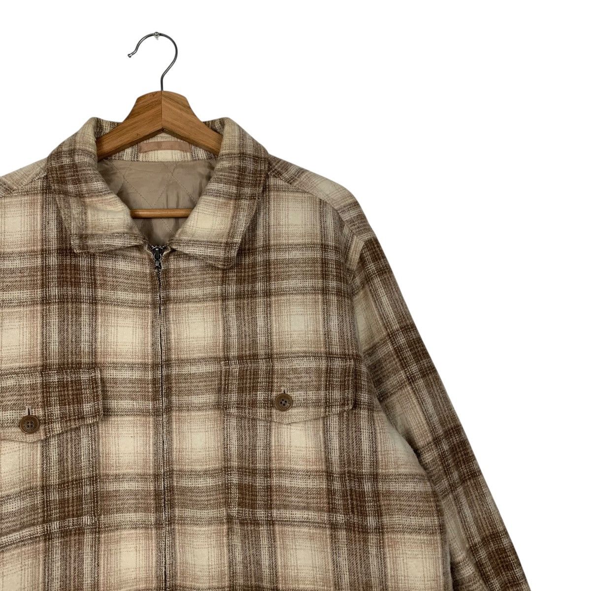 Japanese Brand CROCODILE Checked Four Pocket Flannel Jacket #1662-C74 Size US M / EU 48-50 / 2 - 5 Thumbnail