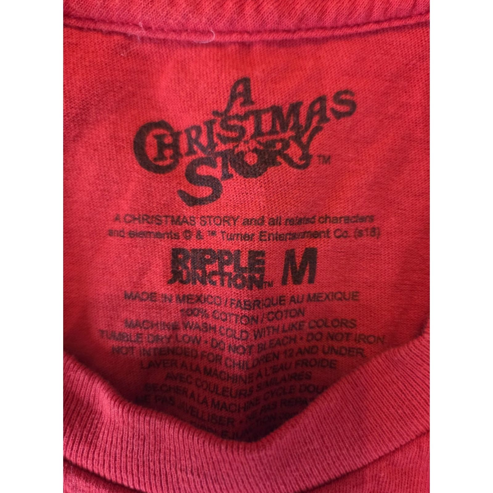 Ripple Junction A Christmas Story Leg Lamp Fragile T-Shirt Ripple Junction Mens M Red Crew Neck Short Sleeve Cotton Size US M / EU 48-50 / 2 - 2 Thumbnail