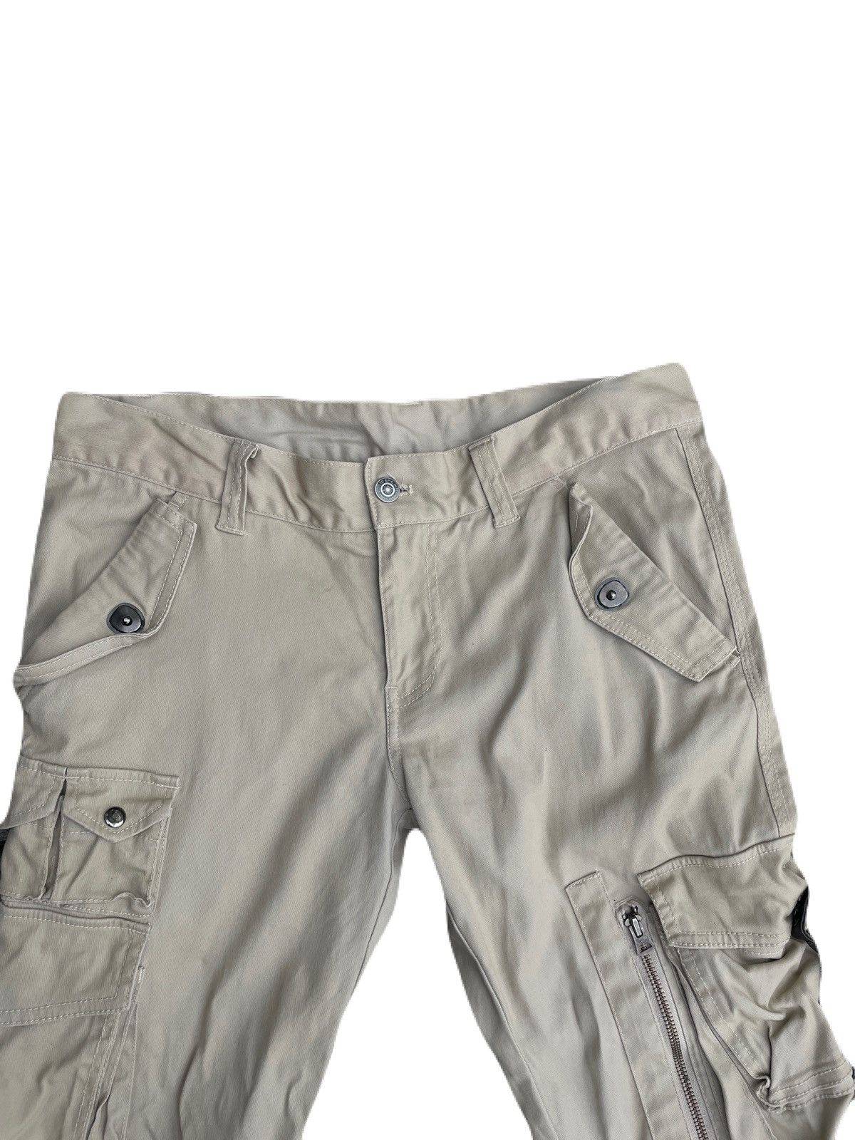 If Six Was Nine 2000s Tornadomart Flared Zip Cargo Pants Japanese archive Size US 31 - 5 Thumbnail