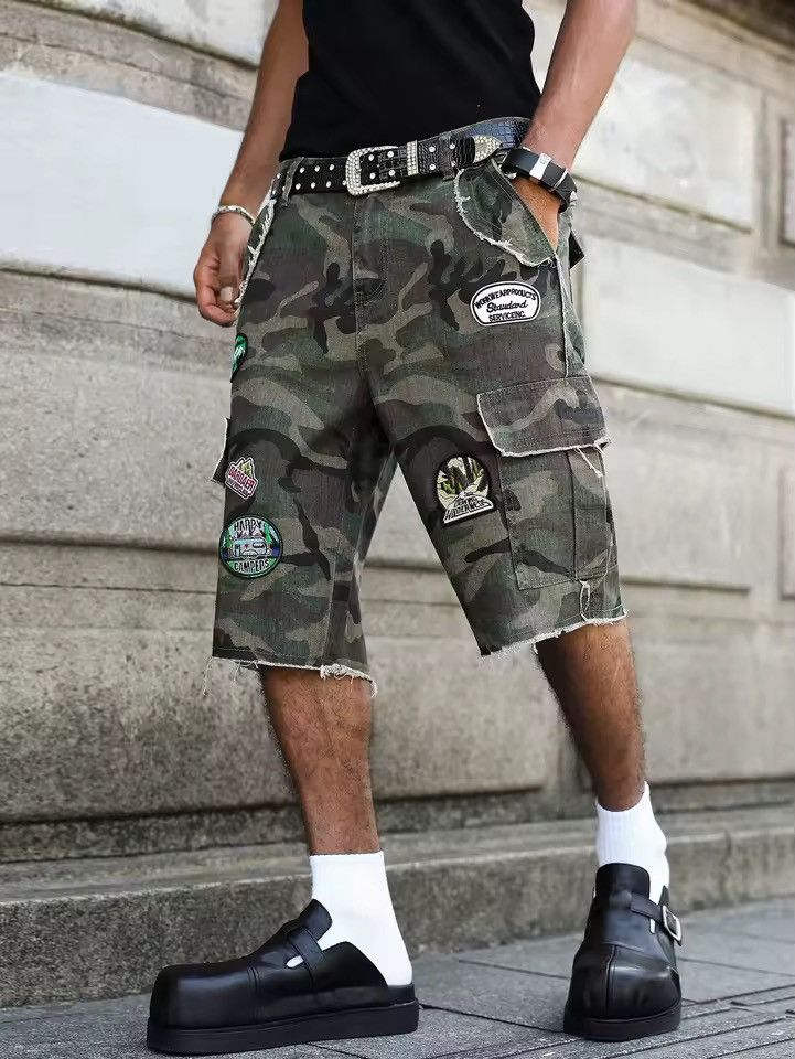 Other Camo Cargo Shorts - Multi-Pocket Utility Wear - Gorpcore Size US 31 - 6 Thumbnail