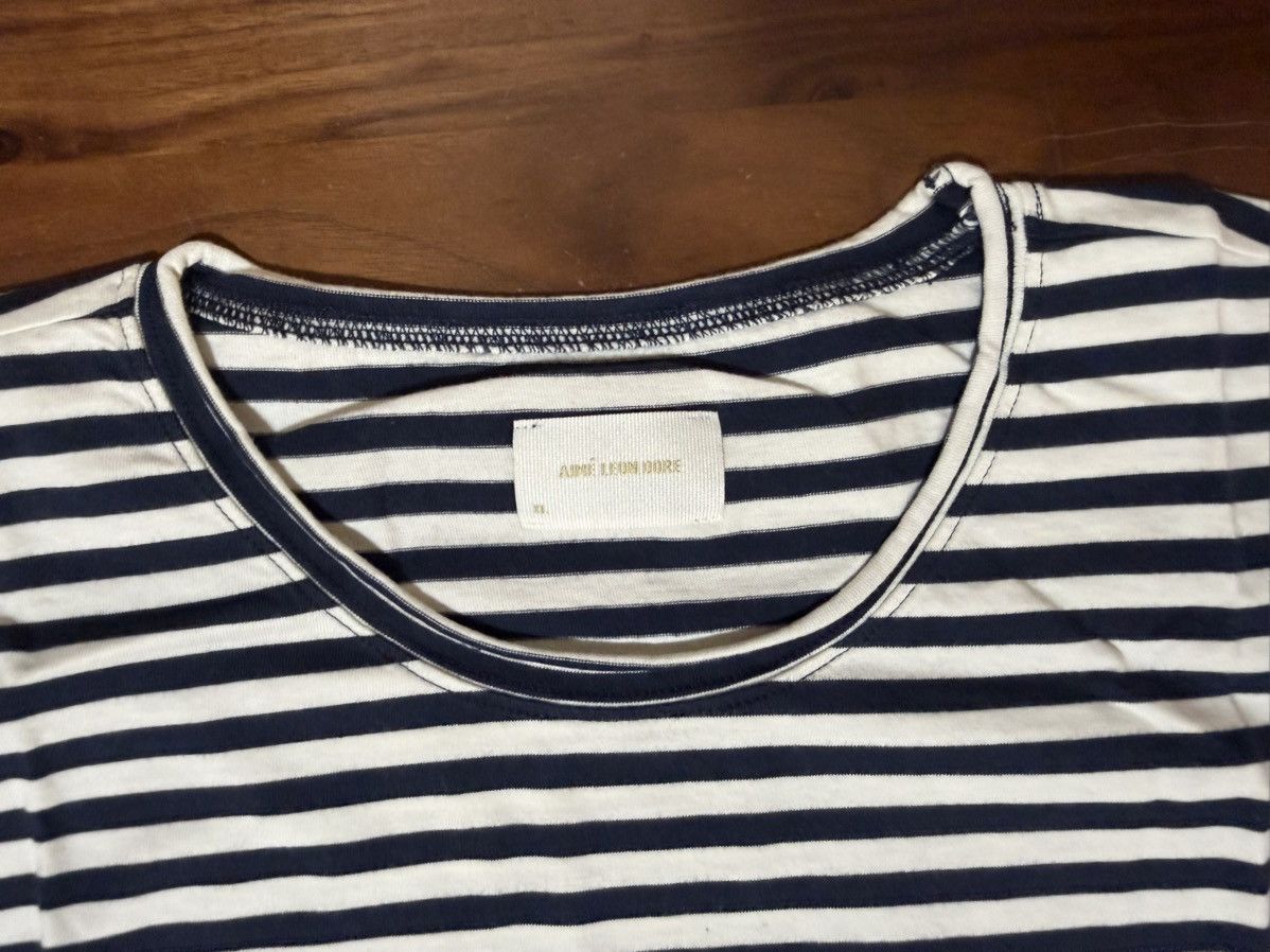 Aime Leon Dore Aime Leon Dore ALD Striped Tee Beach T-Shirt Queens Navy XXL Size US XXL / EU 58 / 5 - 4 Thumbnail