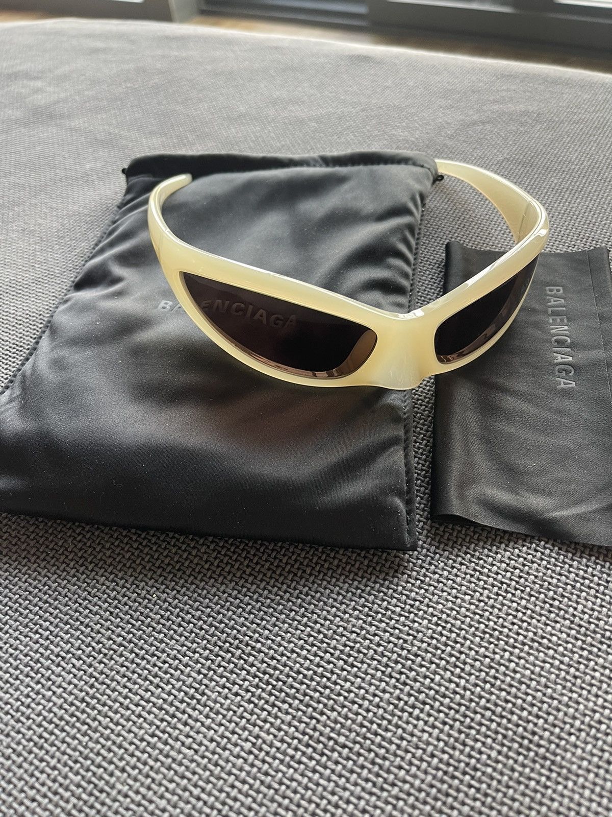 Balenciaga Balenciaga Beige Skin Cat Sunglasses | Grailed