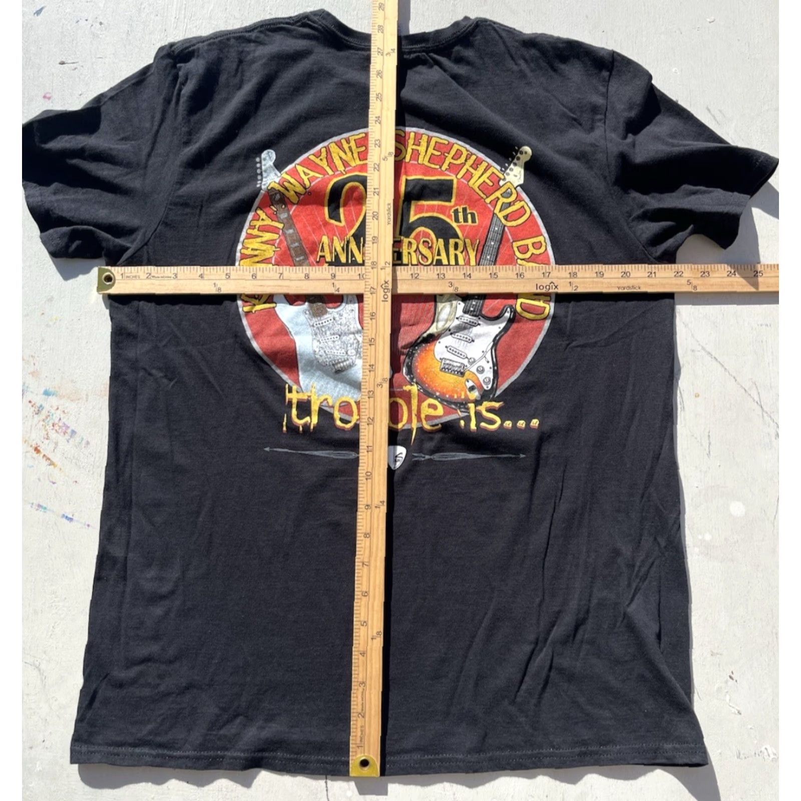 Gildan Gildan T-Shirt Men Kenny Wayne Shepherd Black Spell-Out L Blues Rock 25th Trouble Is Vintage No Size US L / EU 52-54 / 3 - 3 Thumbnail