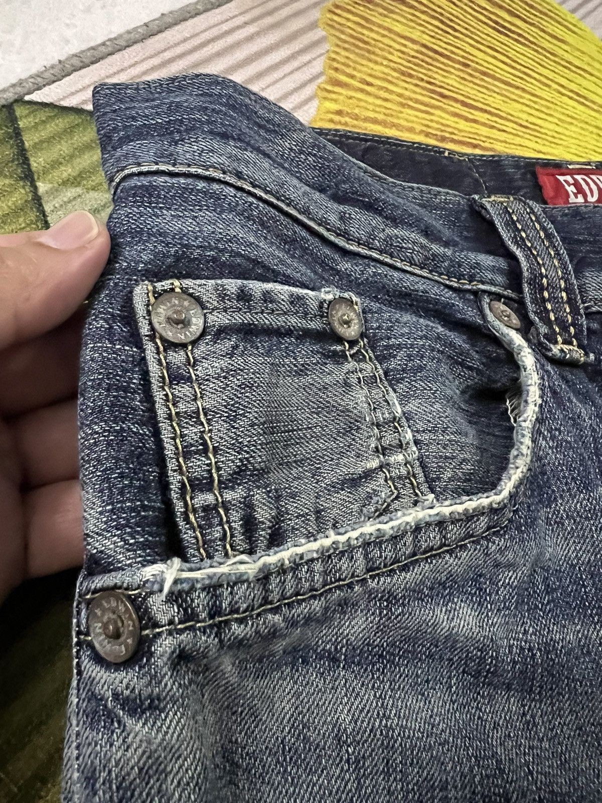Edwin × If Six Was Nine 💥Baggy💥EDWIN EXCLUSIVE VINTAGE DISTRESSED JEANS Size US 30 / EU 46 - 5 Thumbnail