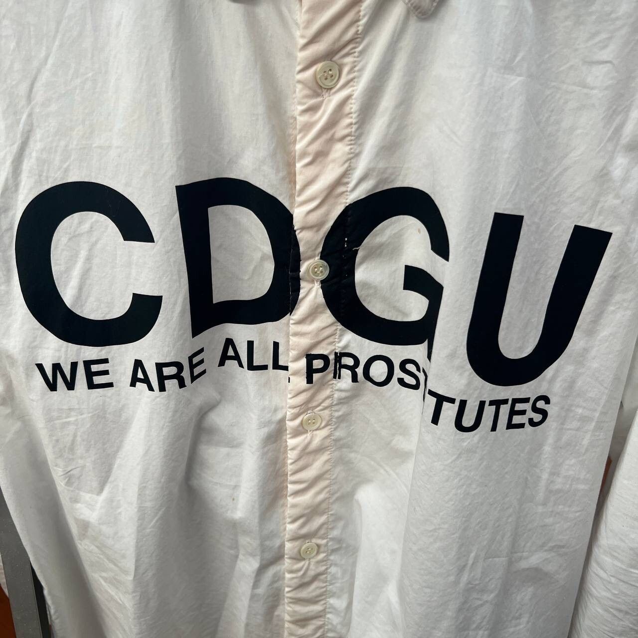 Undercover CDGU “WE ARE ALL PROSTITUTES” Long Sleeve Shirt Size US L / EU 52-54 / 3 - 6 Thumbnail