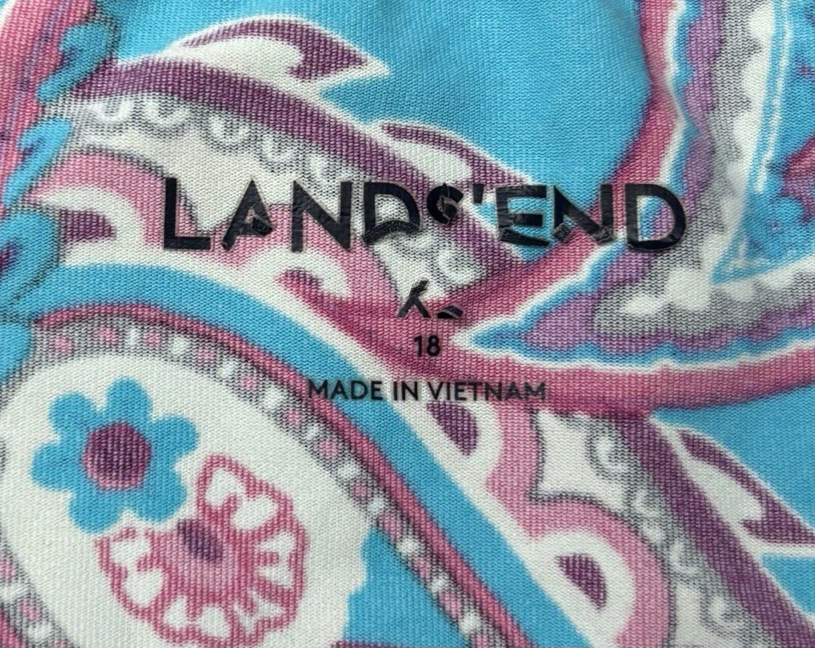 Lands' End Lands' End Top Women's XL 18 Paisley Nylon Stretch Beach Size XL / US 12-14 / IT 48-50 - 2 Thumbnail