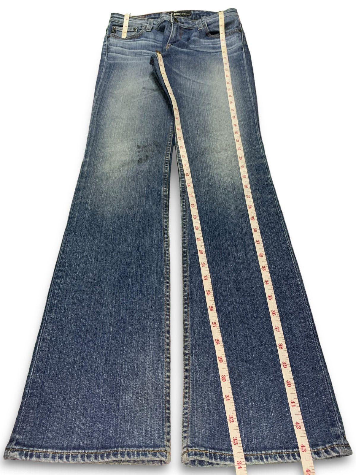 Japanese Brand SALES🔥Vintage Japanese Brand Blue Wash Flare Style Jeans Size 29" - 12 Thumbnail
