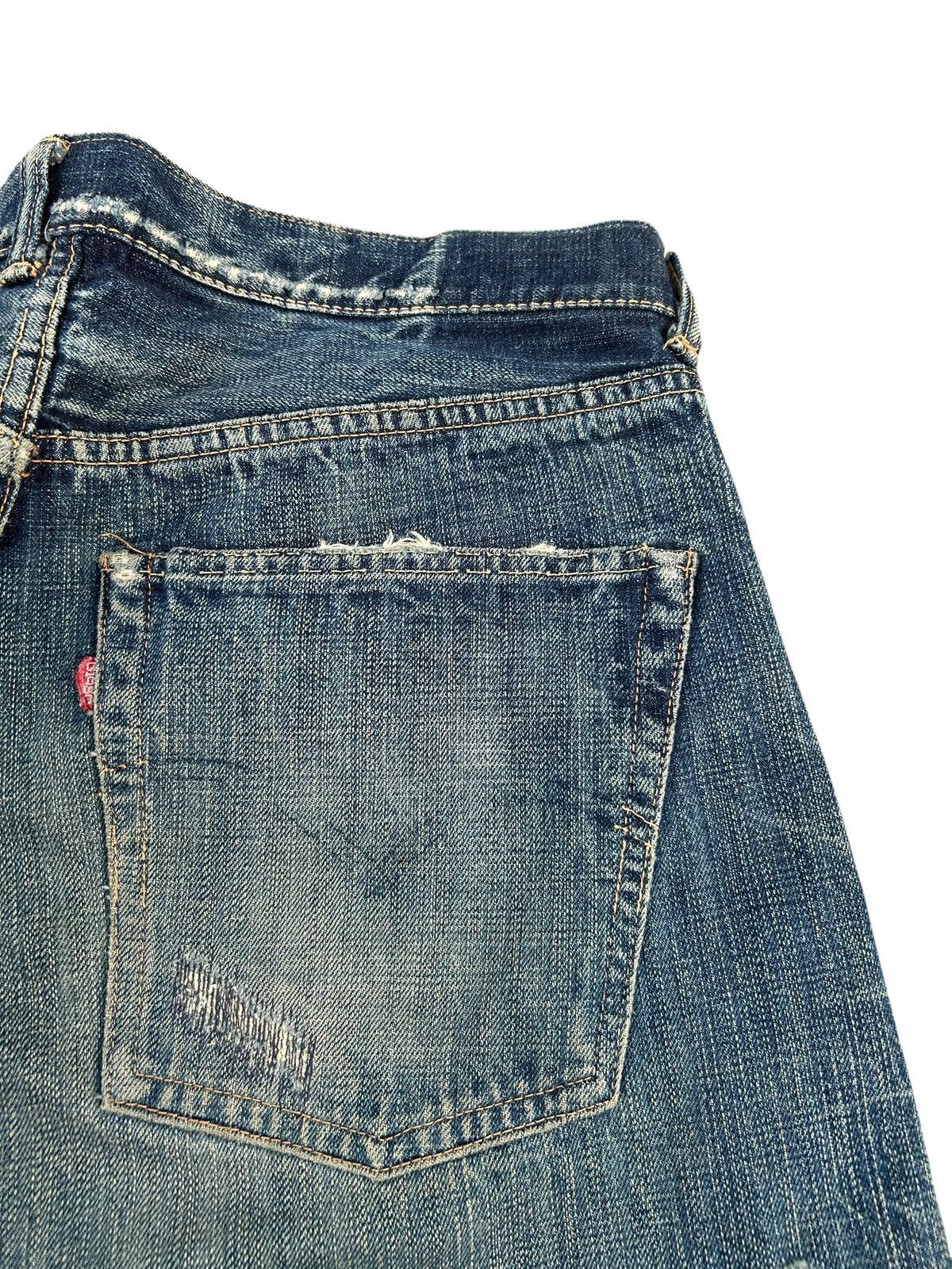 Kapital Vintage Japanese Brand Selvedge Distressed Repair Denim Jean Size US 33 - 16 Thumbnail