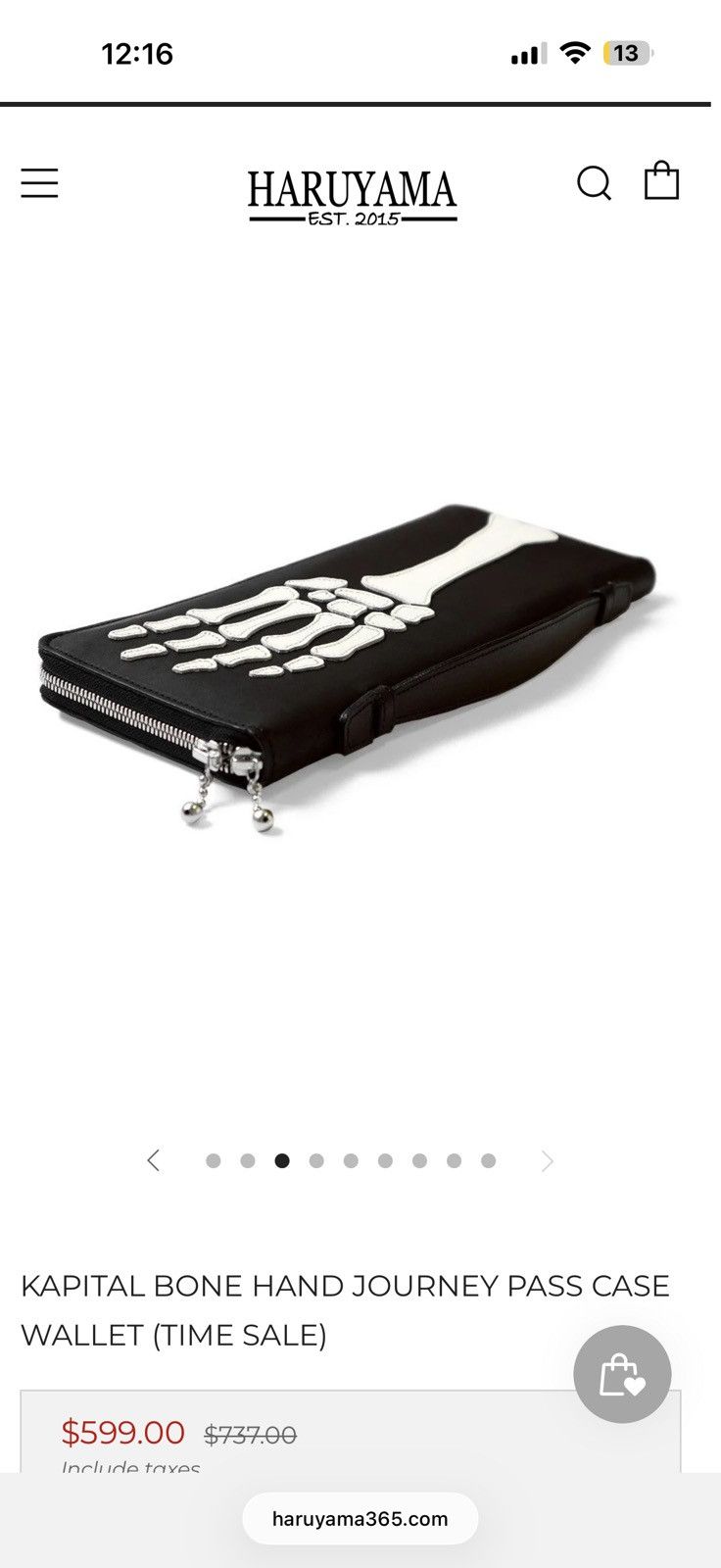 Kapital KAPITAL BONE HAND JOURNEY PASS CASE WALLET Size ONE SIZE - 4 Thumbnail