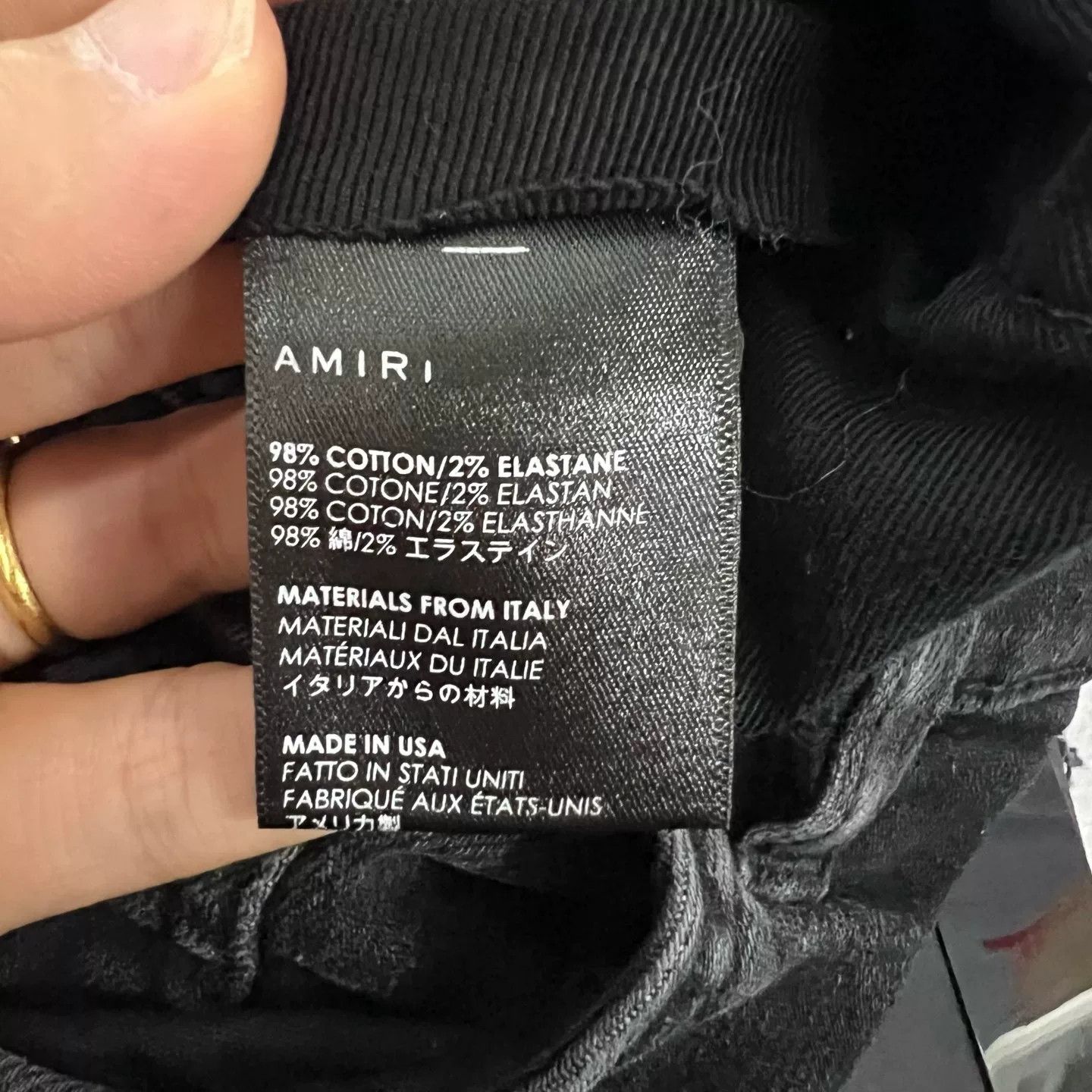 Amiri amiri black distressed denim jeans size 31 Size US 31 - 4 Thumbnail