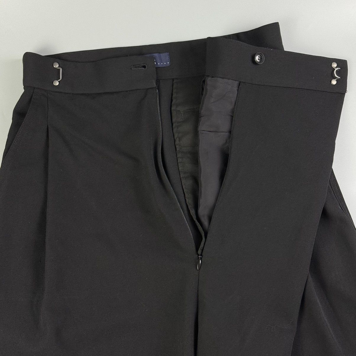Y's Y’s - S/S24 - Washer Wool Gabardine Tucked Pants Size 27" / US 4 / IT 40 - 5 Thumbnail