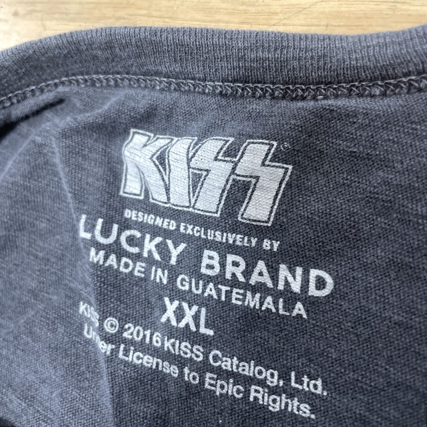 Lucky Brand KISS Lucky Brand T Shirt Men 2XL Gray Blue Graphic Tee Music Rock Band T-Shirt Size US XXL / EU 58 / 5 - 7 Thumbnail
