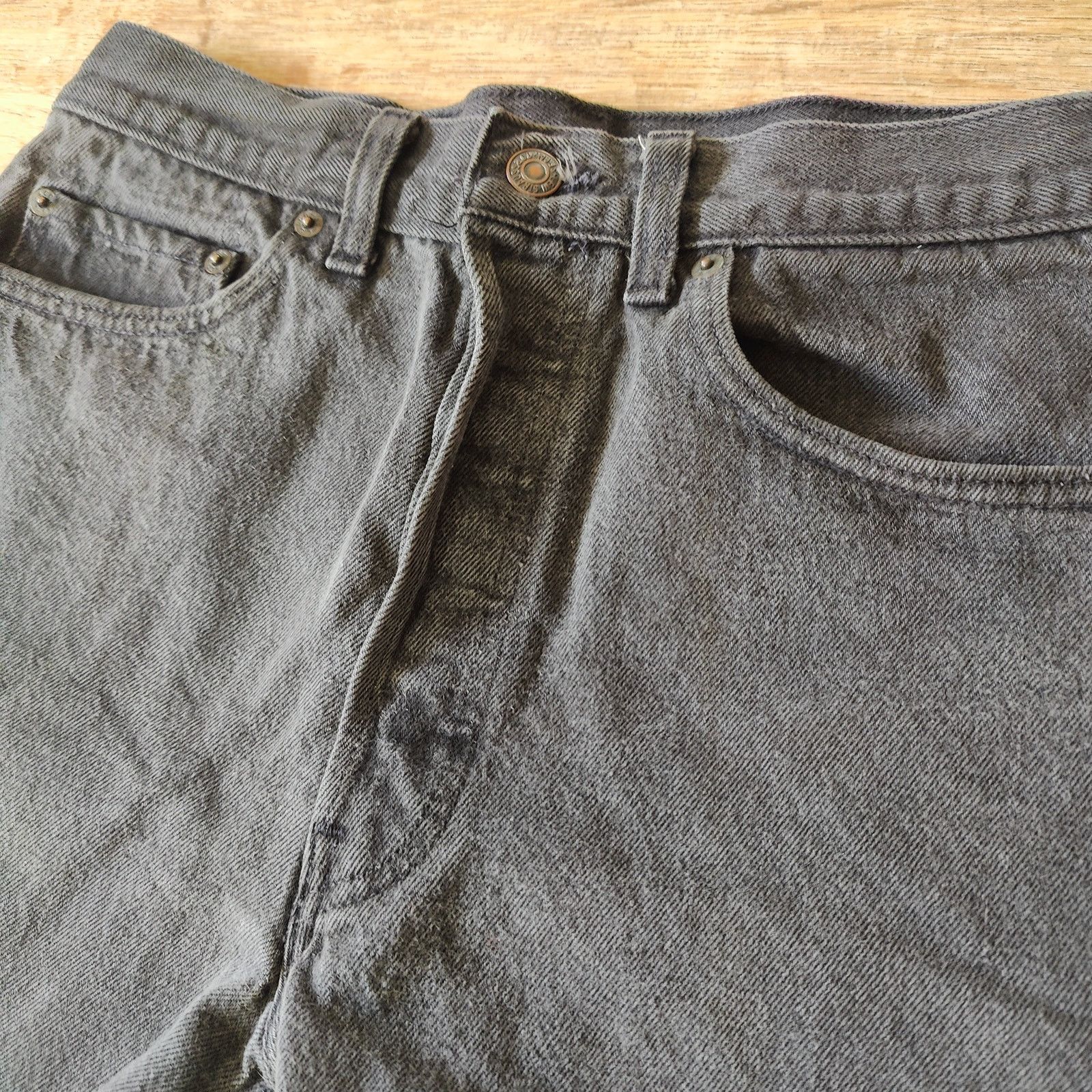 Levi's Vintage Levi's 501 Jean Shorts Womens 32 Black Wash Cut Offs Size 32" / US 10 / IT 46 - 2 Thumbnail