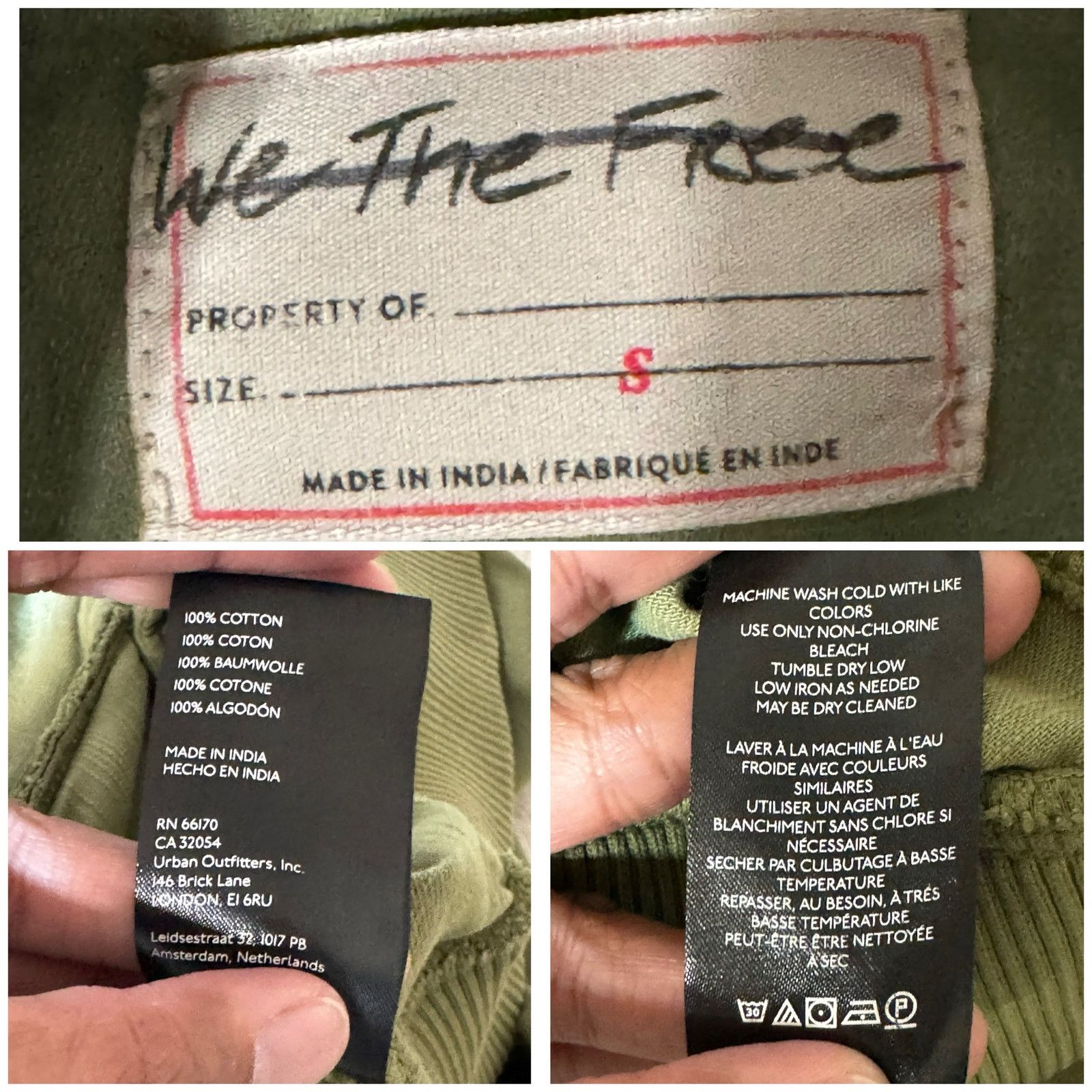 Free People Free People We The Free Green and Khaki Hoodie Jacket Small Size S / US 4 / IT 40 - 7 Thumbnail