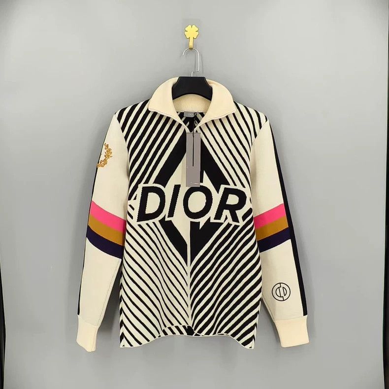 Dior Dior Logo Print High Neck Zip Knit-yf Size US M / EU 48-50 / 2 - 1 Thumbnail