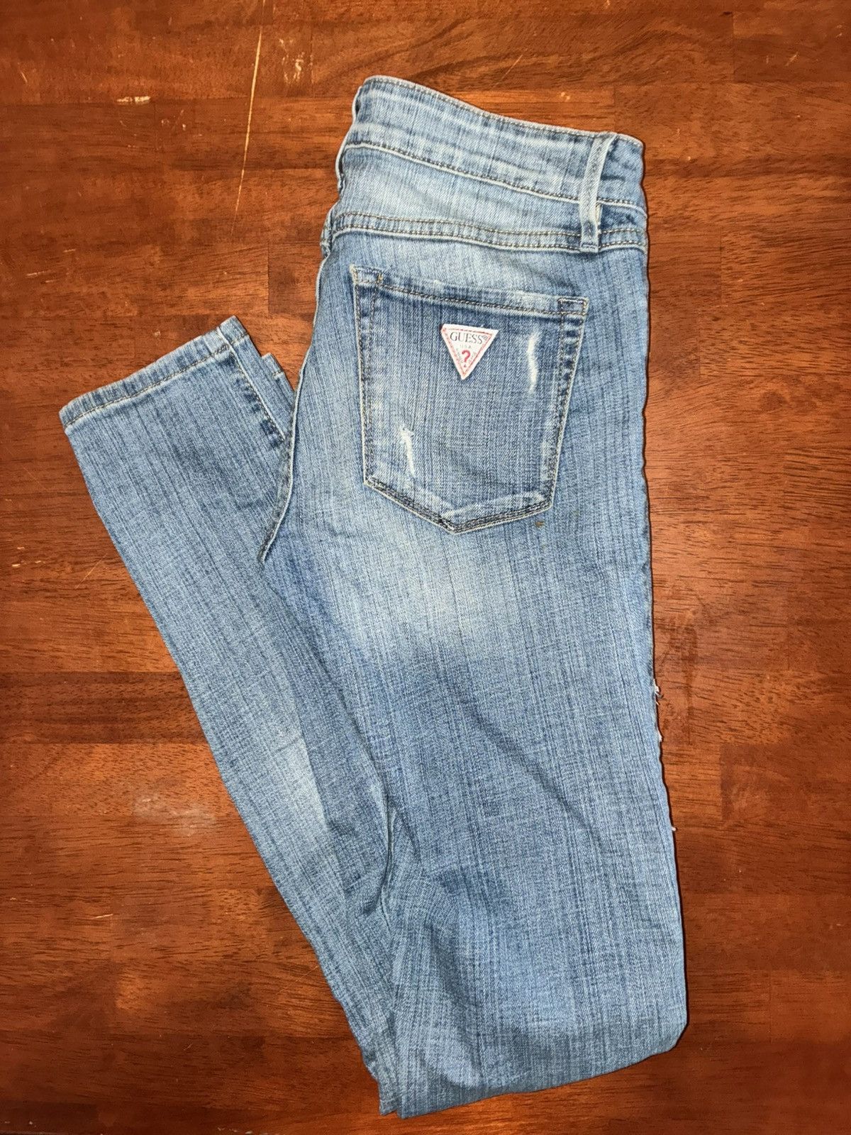 Guess Guess Jean Skinny Mid Women’s Size 26 Distressed Y2K Grunge Size 26" / US 2 / IT 38 - 8 Thumbnail