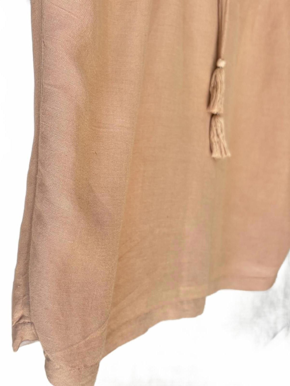 Anthropologie Anthropologie Peasant Blouse with Tassel Ties Size L / US 10 / IT 46 - 4 Thumbnail