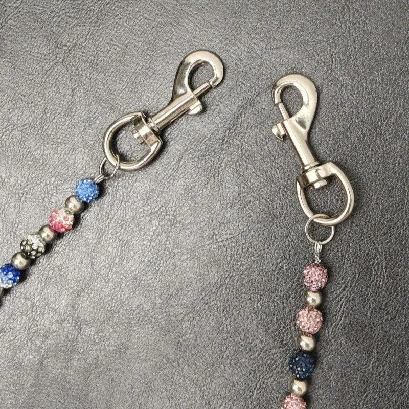 Jewelry Round Bead Rhinestone Wallet Chain Size ONE SIZE - 2 Thumbnail