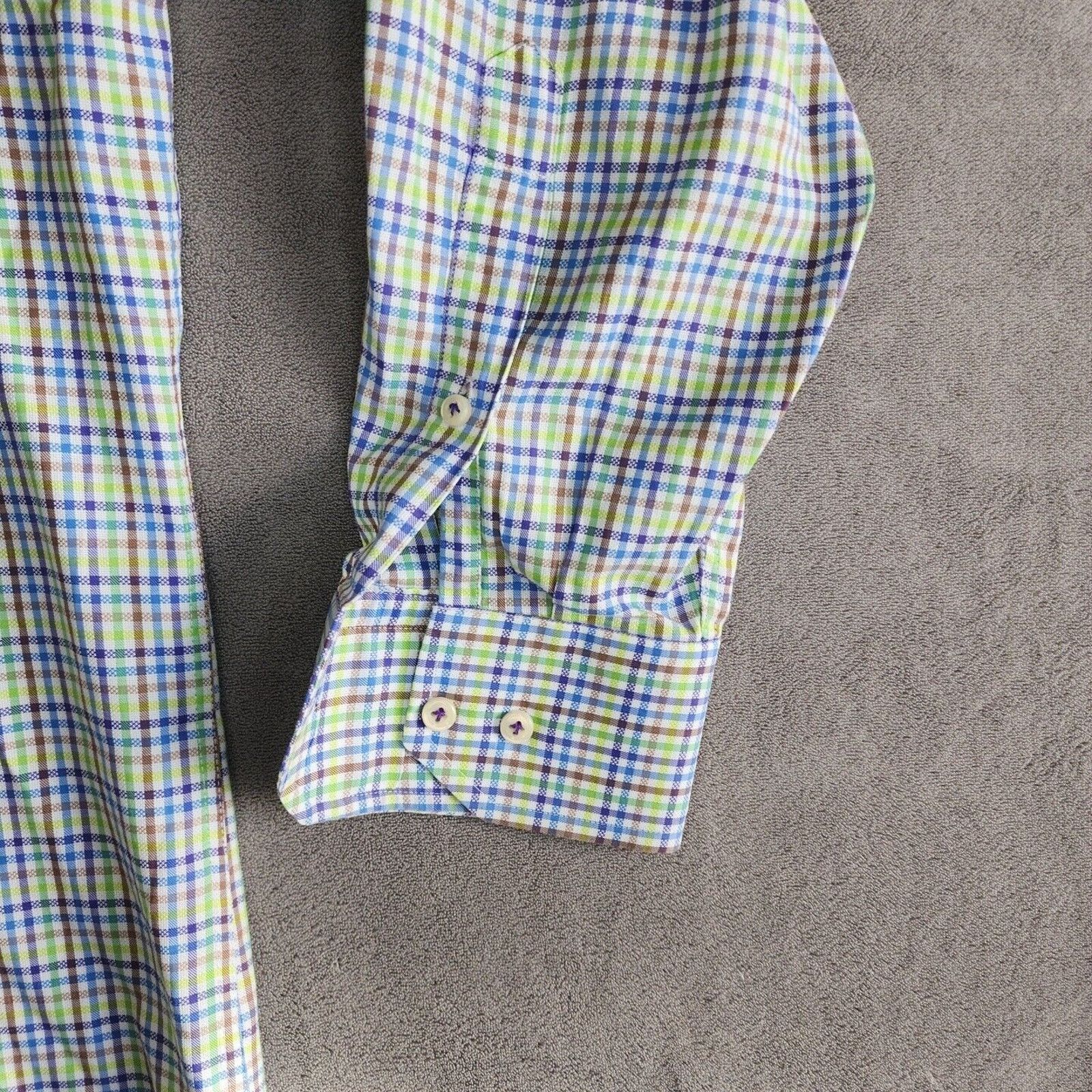 Peter Millar Peter Millar Mens Button Up LS Golf Polo Shirt Plaid LG Size US L / EU 52-54 / 3 - 3 Thumbnail