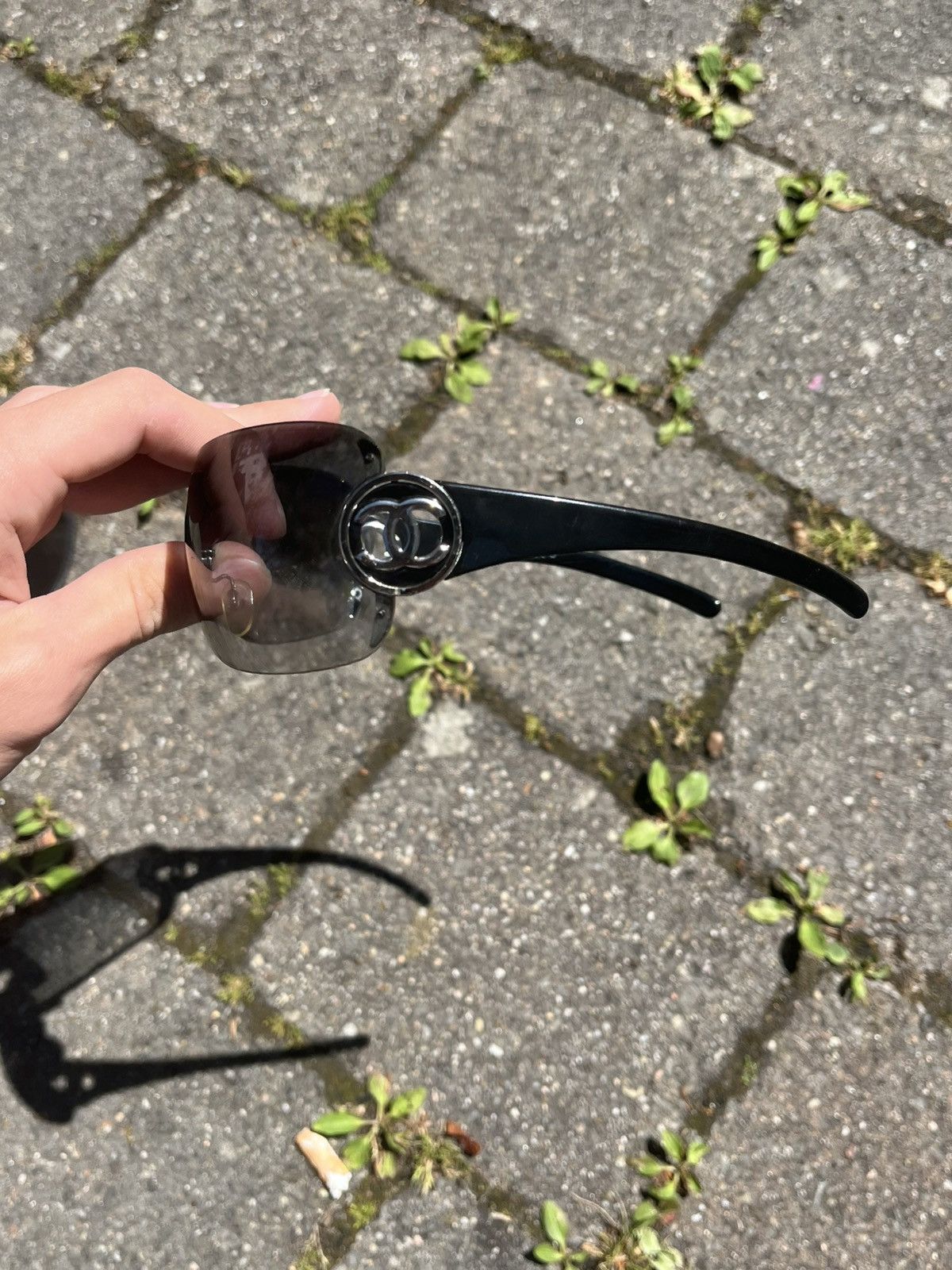 Chanel × Vintage Chanel Oversized Google Glasses Made in Italy RARE VINTAGE Size ONE SIZE - 2 Thumbnail