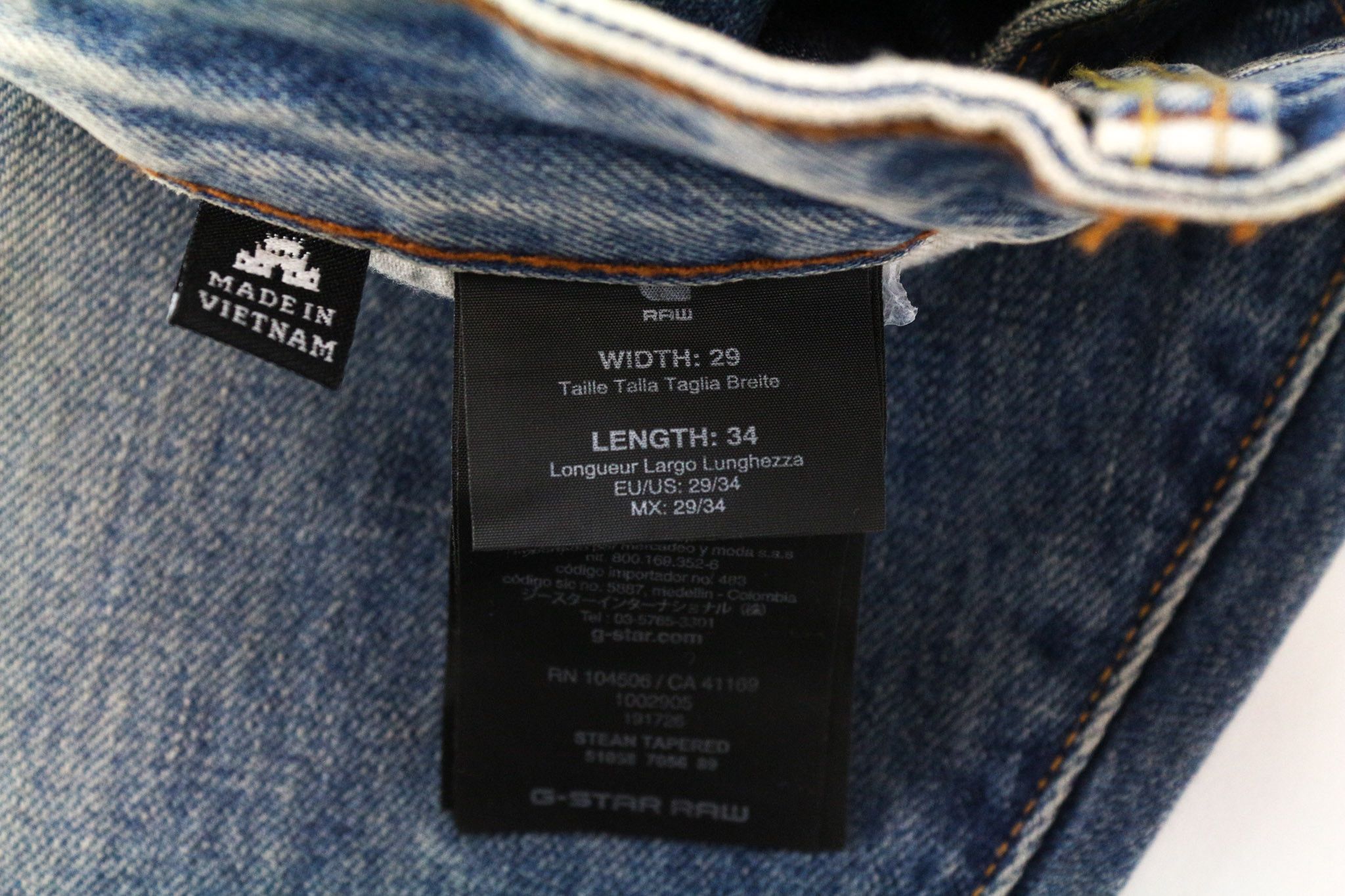 G-Star STEAN W29/L34 Washed Blue Cotton Jeans 74803 Size US 29 - 5 Thumbnail