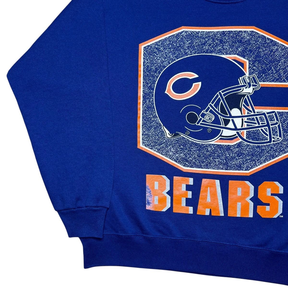 NFL Vintage 1990s NFL Chicago Bears Helmet Spell Out Sweatshirt Size US L / EU 52-54 / 3 - 16 Thumbnail
