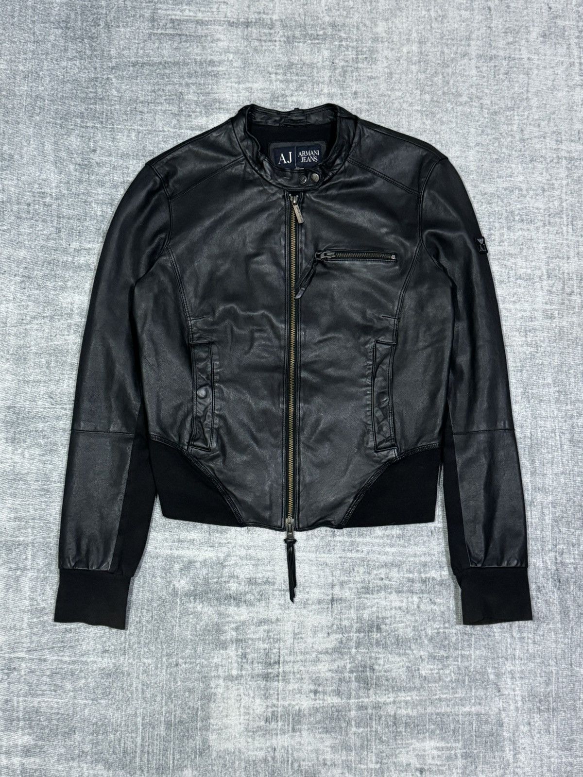 Emporio Armani Armani Jeans - Sheepskin Leather Jacket Size M / US 6-8 / IT 42-44 - 1 Thumbnail