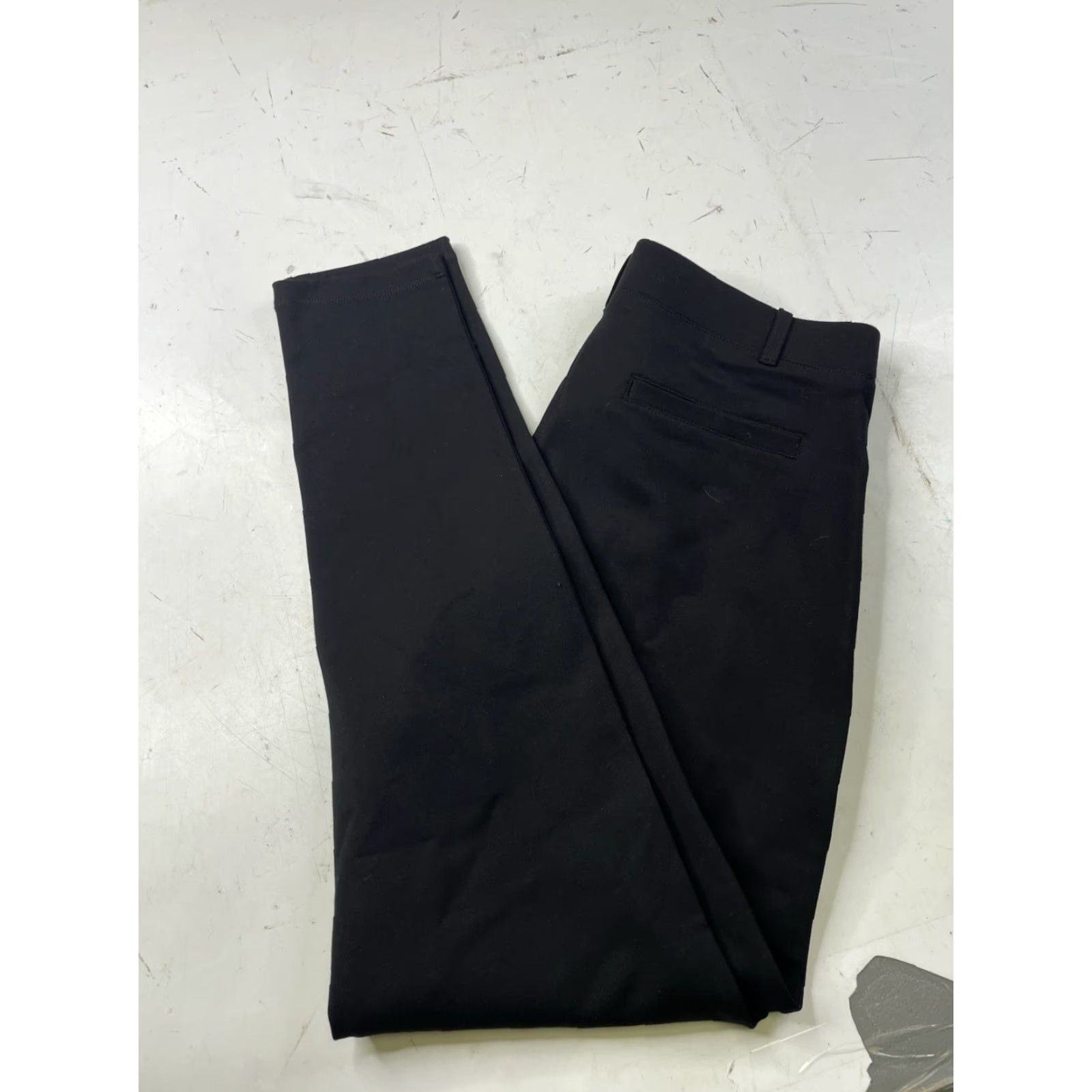 Vintage Betabrand Dress Pants Womens Medium Black Tapered Knit Classic Regular Flat Front Wide Range “No rips or stains” (omit quotes) Size 32" / US 10 / IT 46 - 7 Thumbnail