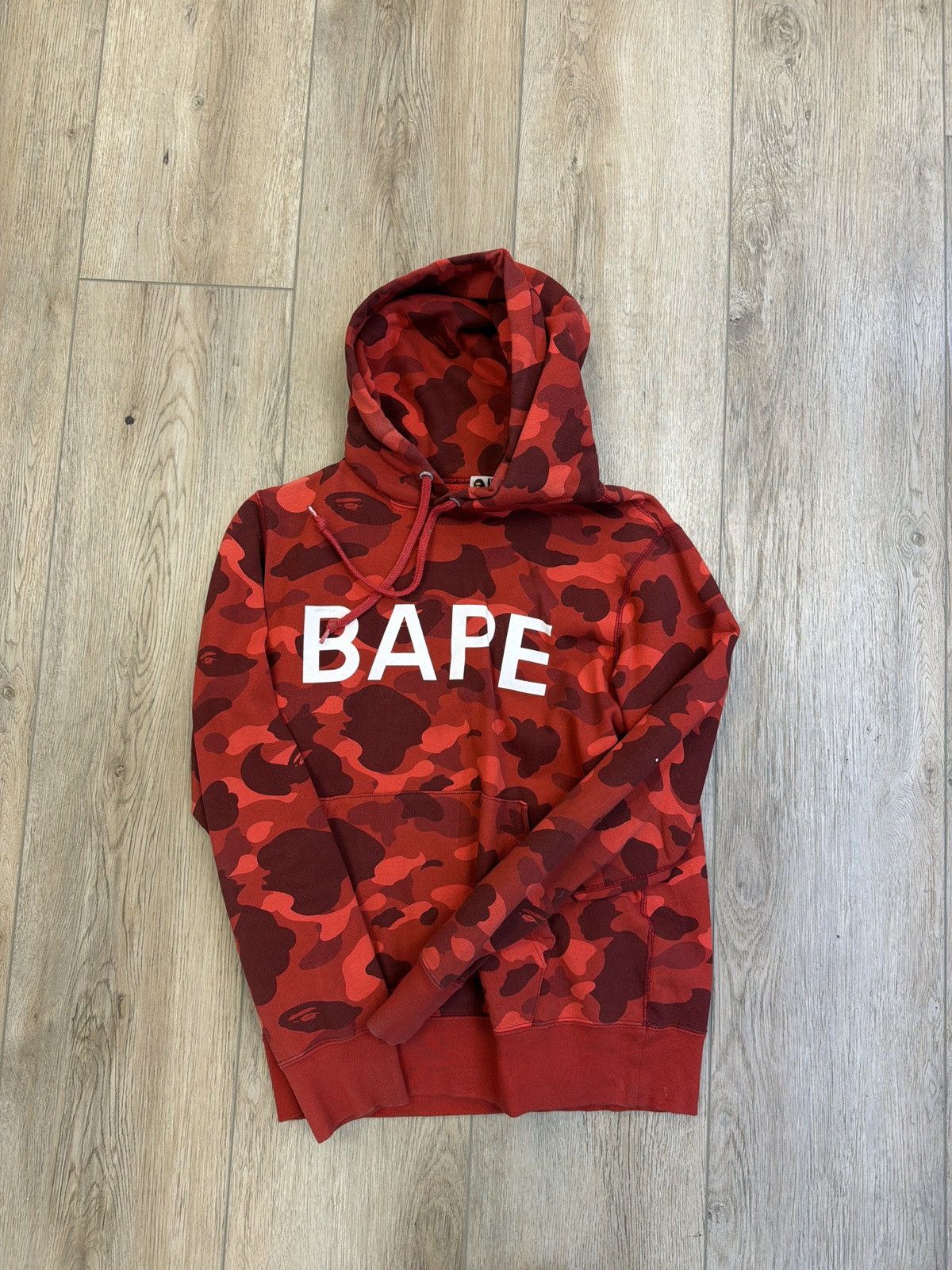 Bape Bape busy camo logo hooded sweatshirt Red Size US M / EU 48-50 / 2 - 1 Thumbnail