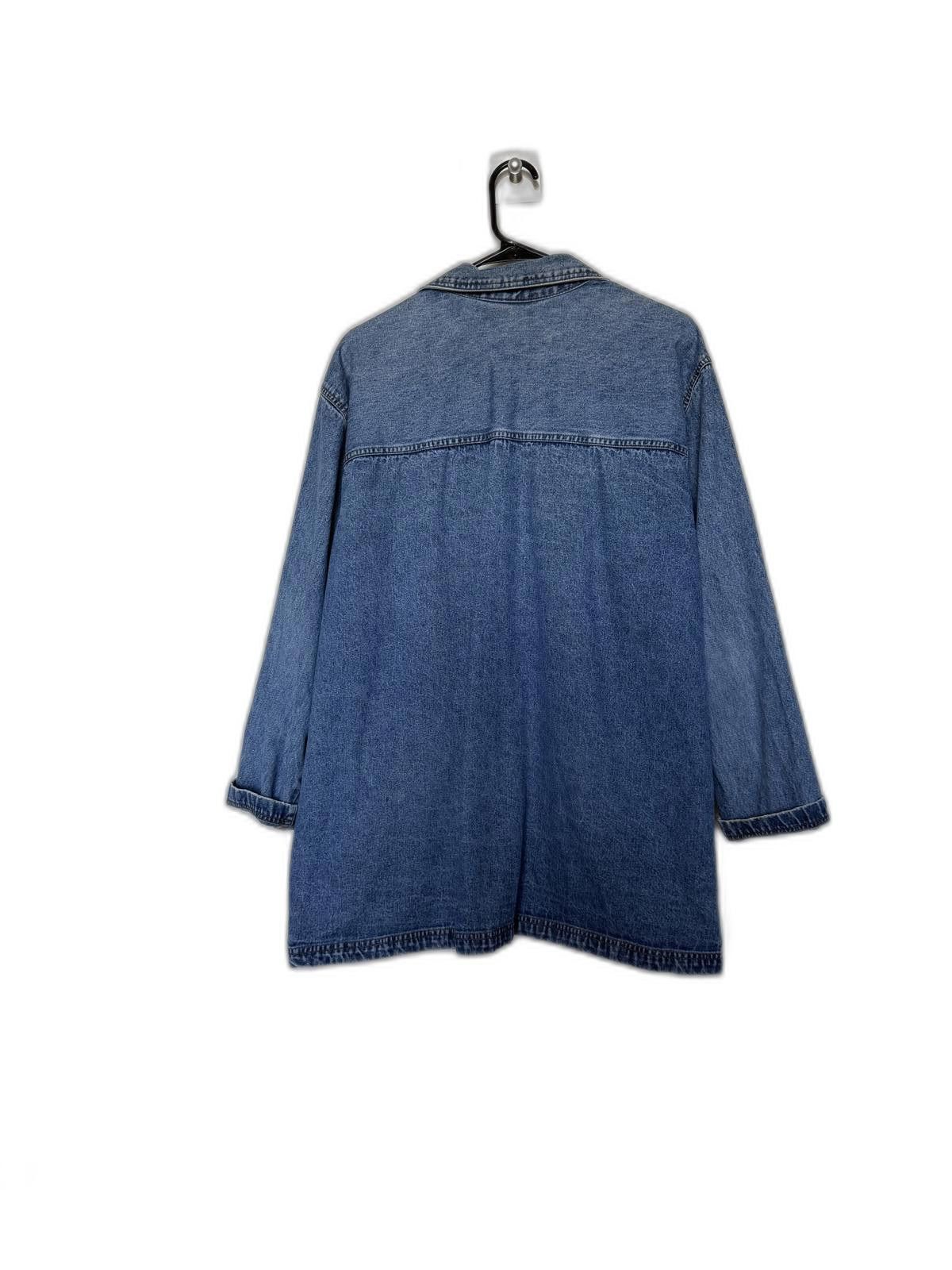 Designer Vintage Oversize Trench Hunting Coat Denim Jacket Size XL / US 12-14 / IT 48-50 - 4 Thumbnail