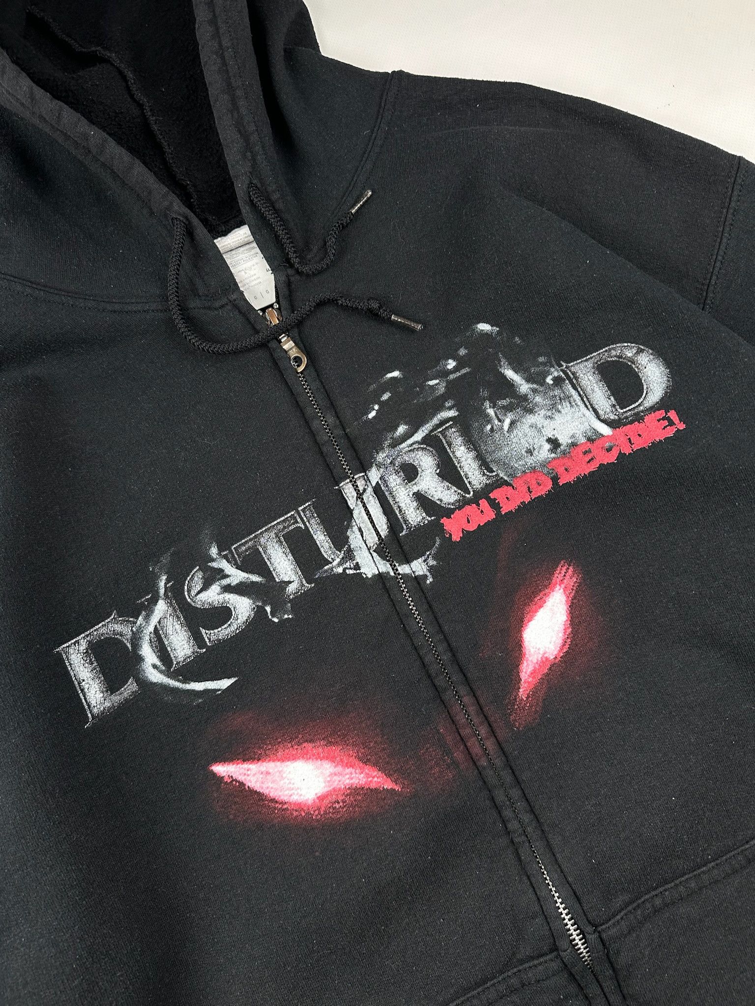 Band Tees Vintage Disturbed Black Hoodie (System of a Down) Size US L / EU 52-54 / 3 - 6 Thumbnail