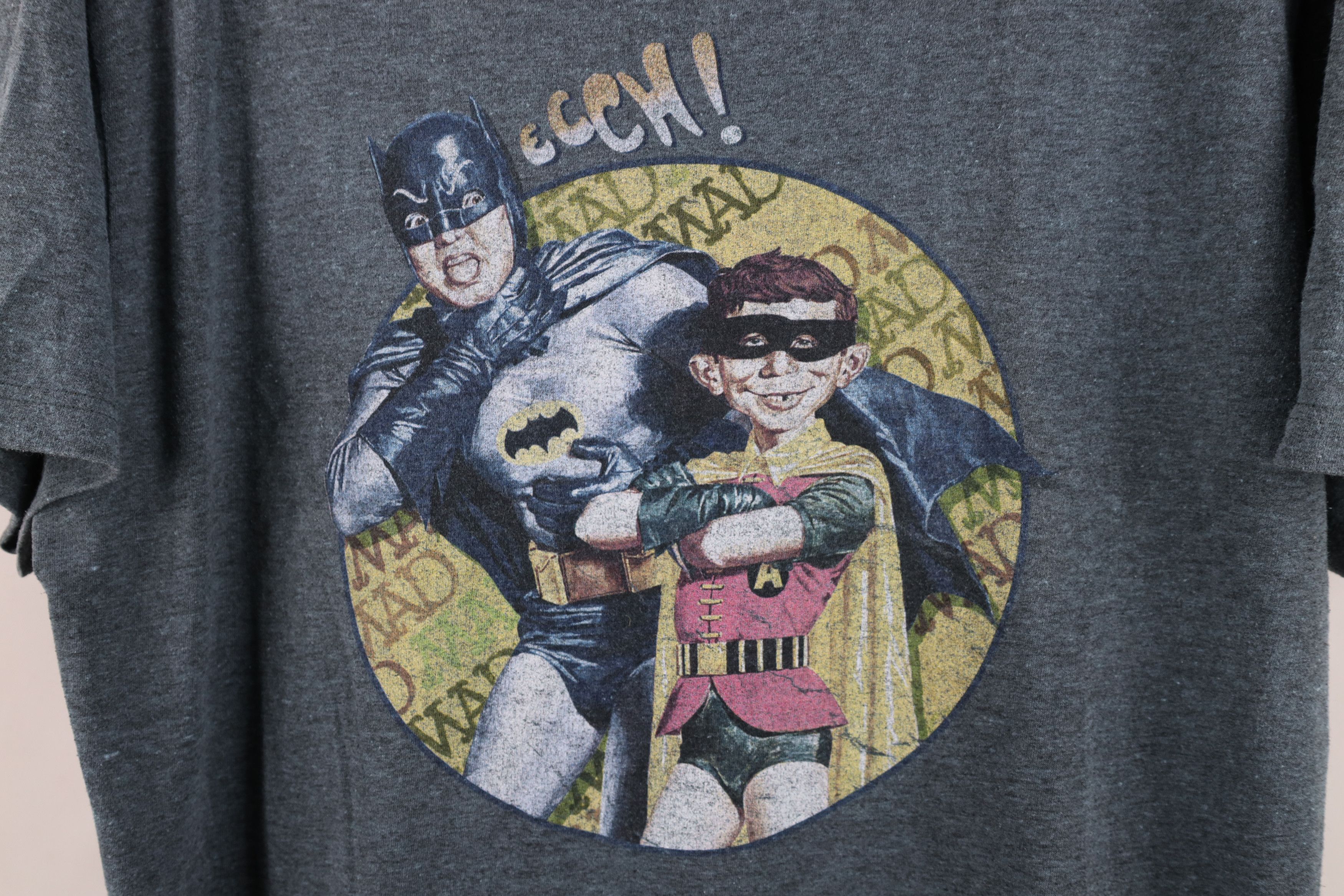 Vintage Vintage Alfred E Neuman Batman Robin T-Shirt Heather Blue Size US L / EU 52-54 / 3 - 4 Thumbnail