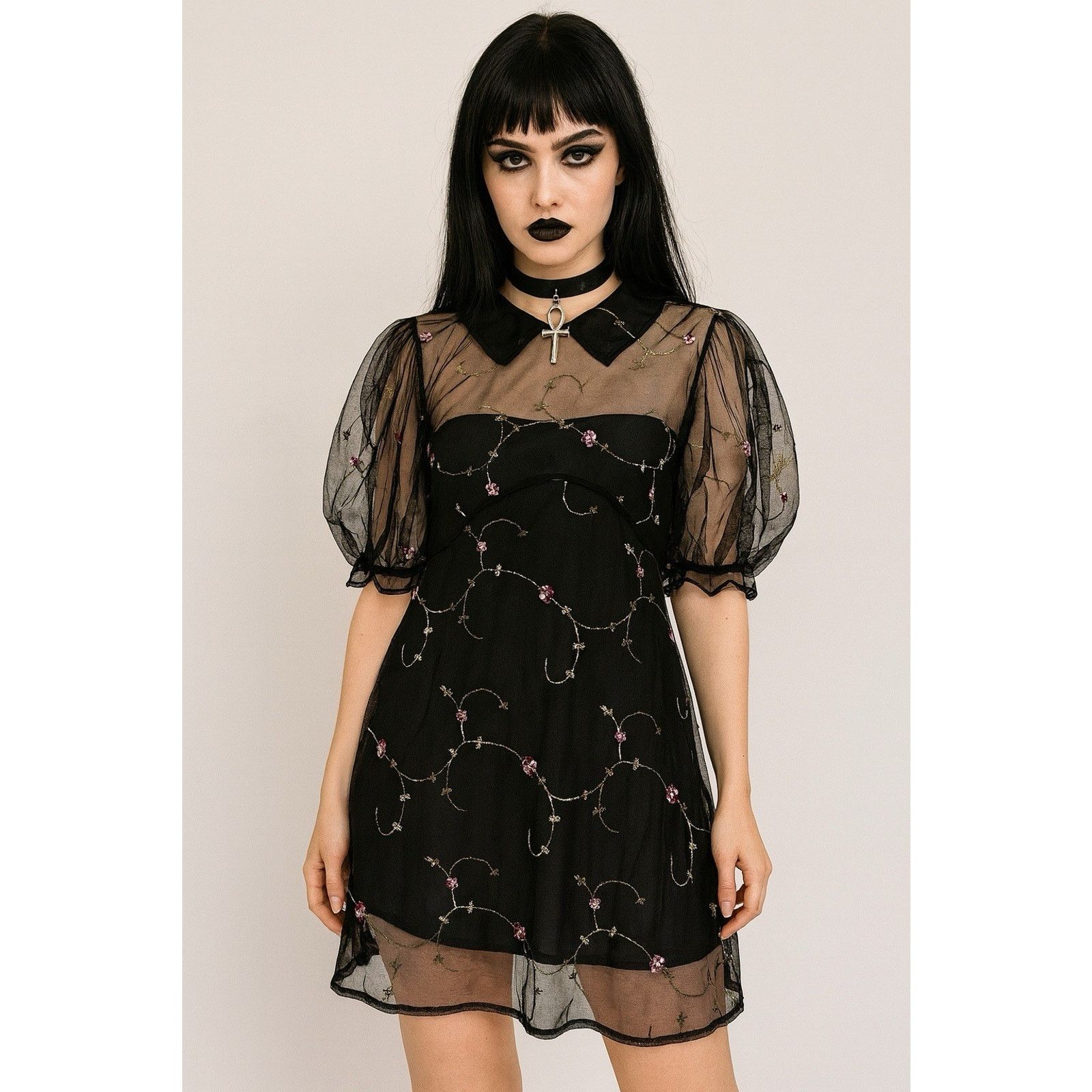 knee length dresses for ladies Velvet Lace Up Square Neck Bodycon Mini Dress- Black – Dolls Kill main image 1