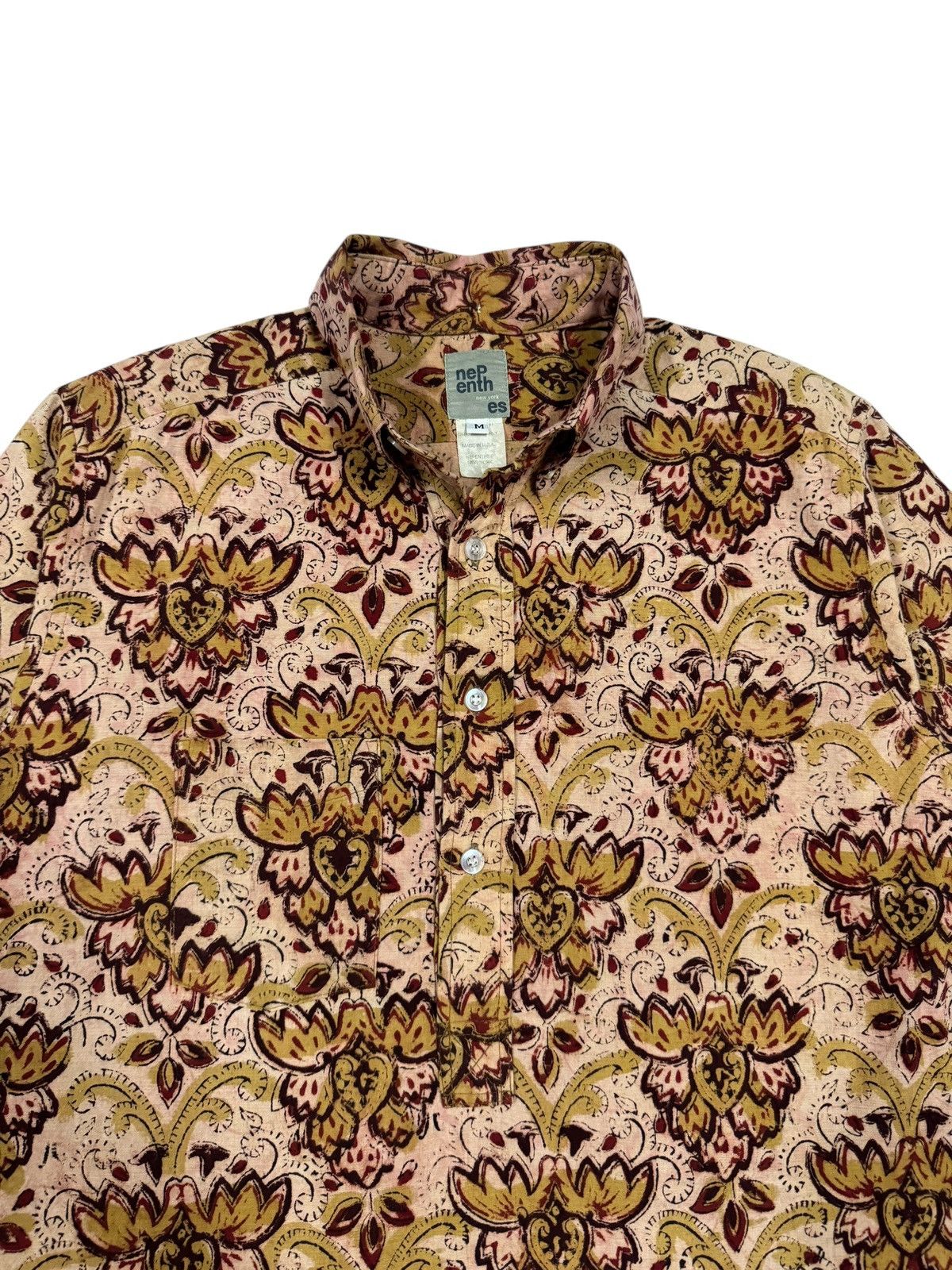 Engineered Garments × Needles × Nepenthes Vtg🔥Nepenthes New York 3/4 Button Pullover Shirt Size US M / EU 48-50 / 2 - 3 Thumbnail