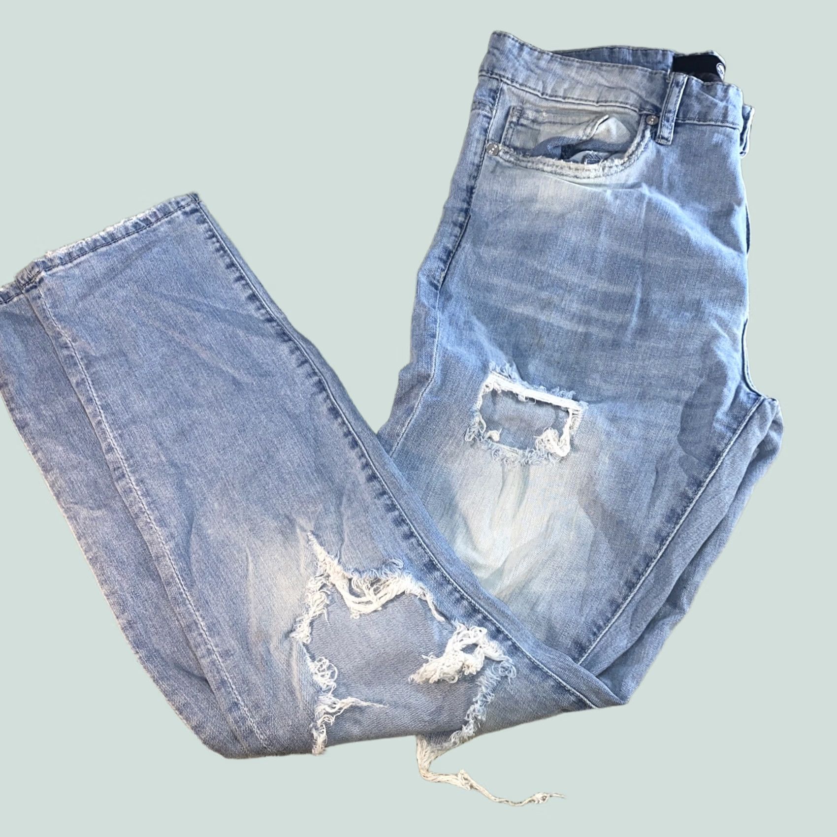 Jordan Craig Jordan Craig Jeans 32x32 White Stone Washed Straight Zipper Mens jeans 32 Regular Inseam 32 Stone Wash Legacy Edition 40x32 Size US 32 / EU 48 - 1 Thumbnail