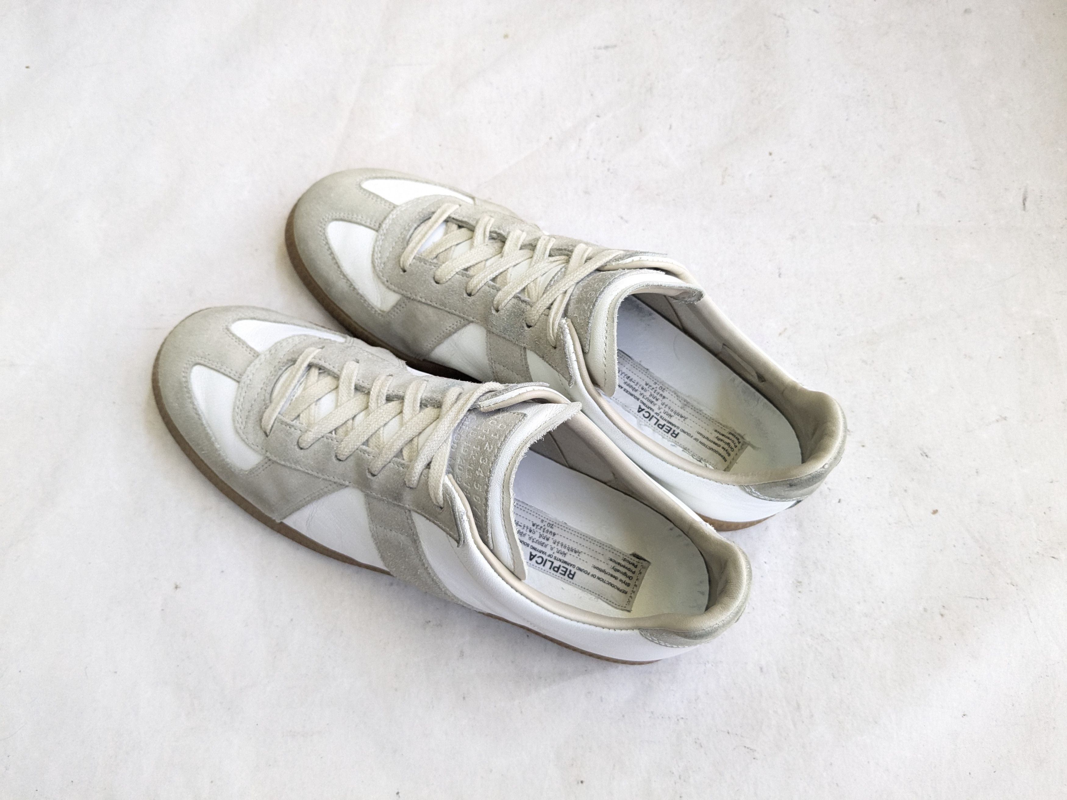 Maison Margiela Maison Margiela GAT Replica White Gray 8 41 Low Tops Size US 8 / EU 41 - 13 Thumbnail