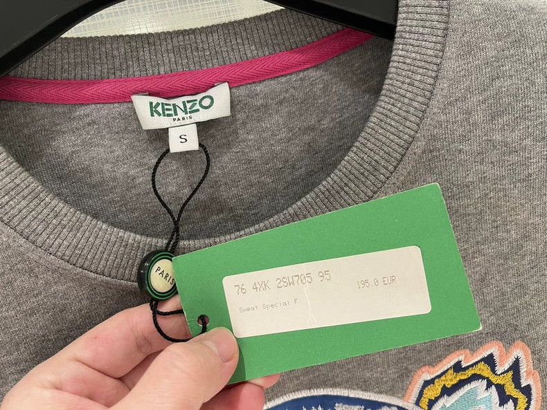 Kenzo KENZO Tiger head grey hoodie Size US S / EU 44-46 / 1 - 8 Thumbnail