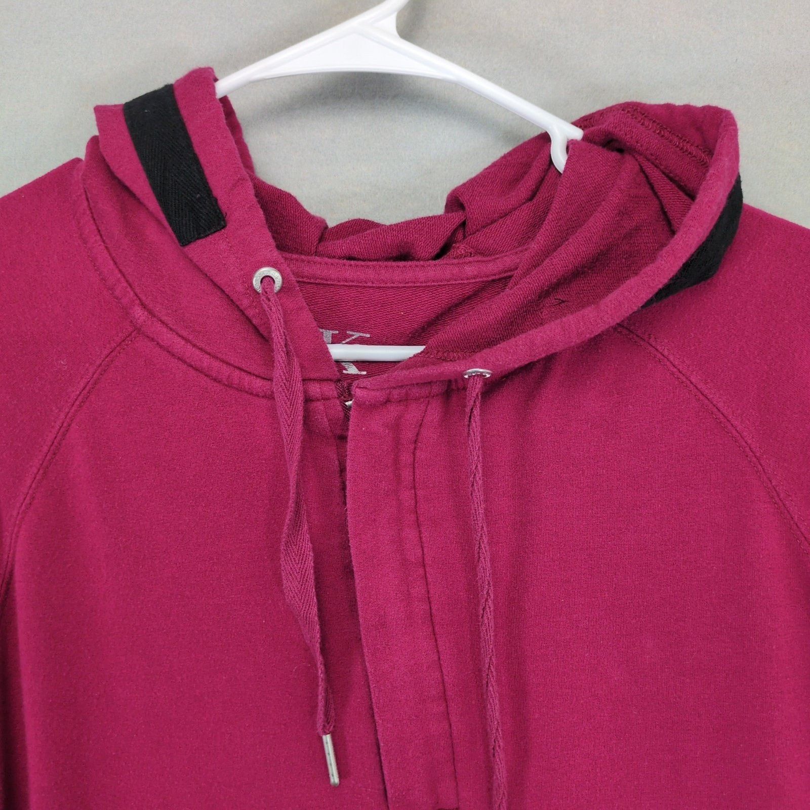 Calvin Klein Vtg Y2K Calvin Klein Women's XL Red 1/4 Zip Pullover Hoodie Size XL / US 12-14 / IT 48-50 - 5 Thumbnail