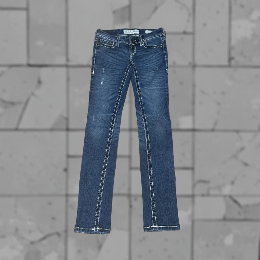 BKE BKE Denim Stella Thick Stitch Skinny Jeans Womens 25L Blue Skinny Jeans Womens - 25 Long? Size 42" / US 20 - 1 Thumbnail