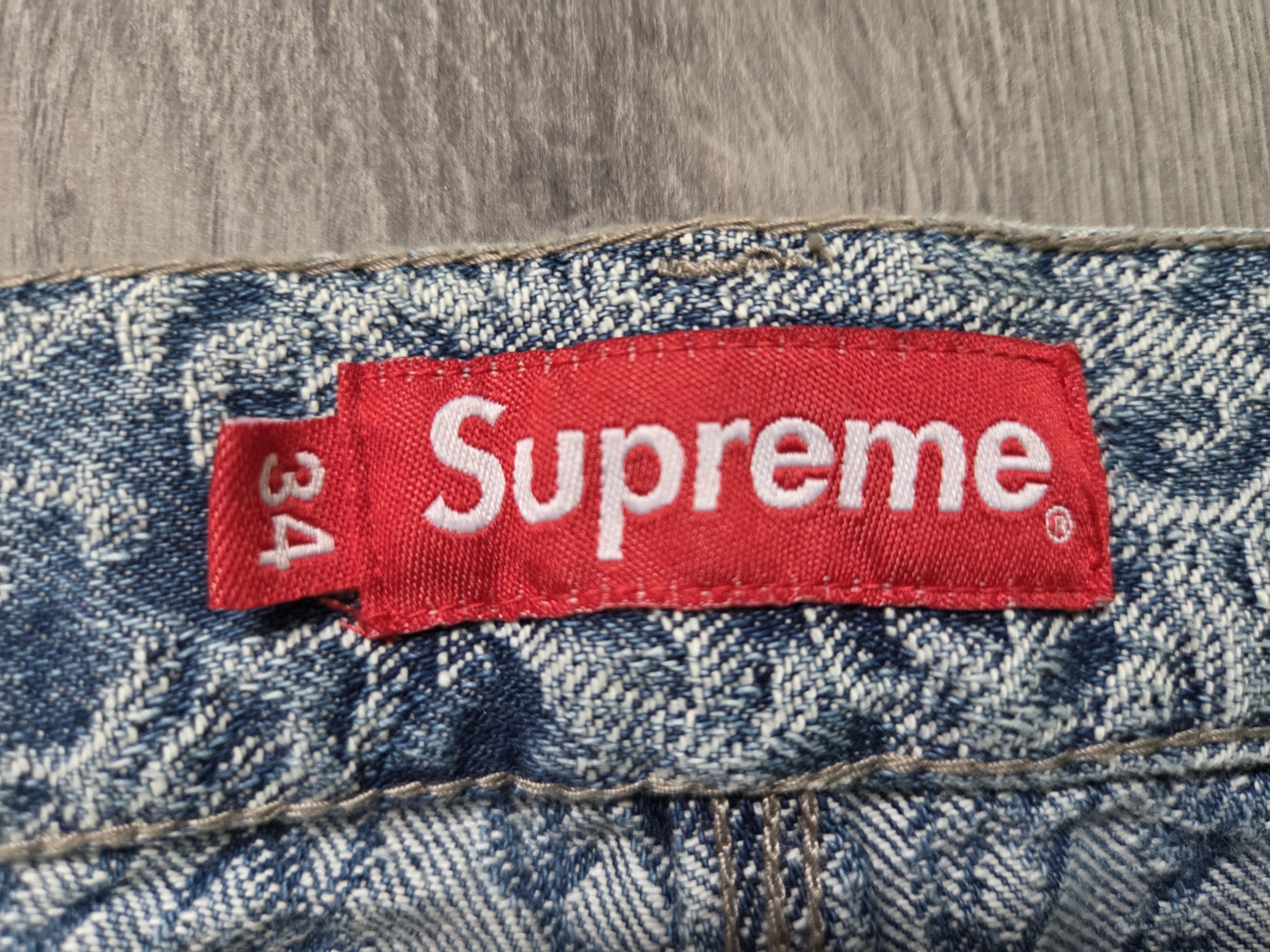Supreme Supreme FW22 Script Jacquard Double Knee Denim Painter Pant Size US 34 / EU 50 - 8 Thumbnail