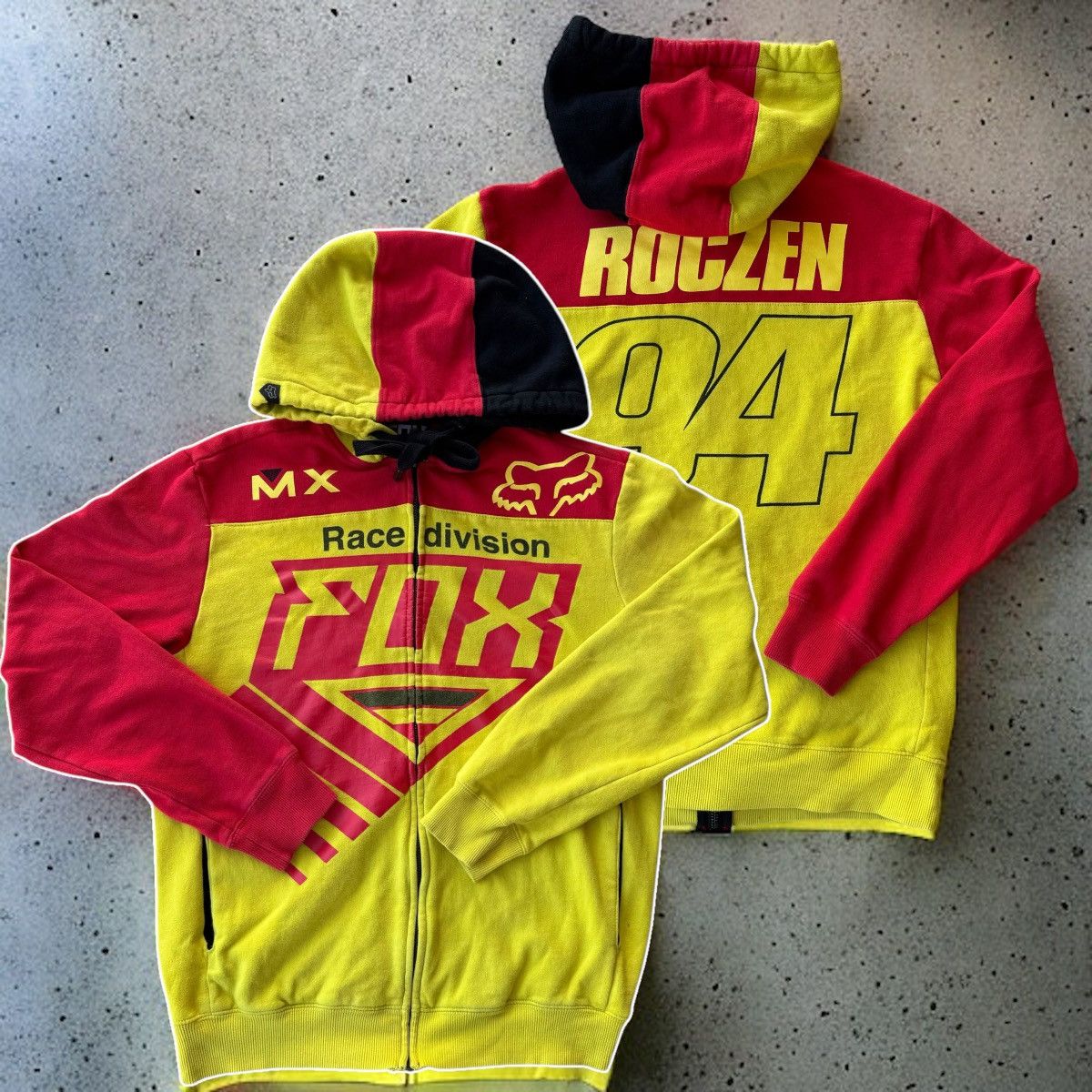 Fox Racing × Vintage Fox Racing Motocross Ken Roczen Hoodie Zip Up Y2K Vintage Size US S / EU 44-46 / 1 - 12 Thumbnail