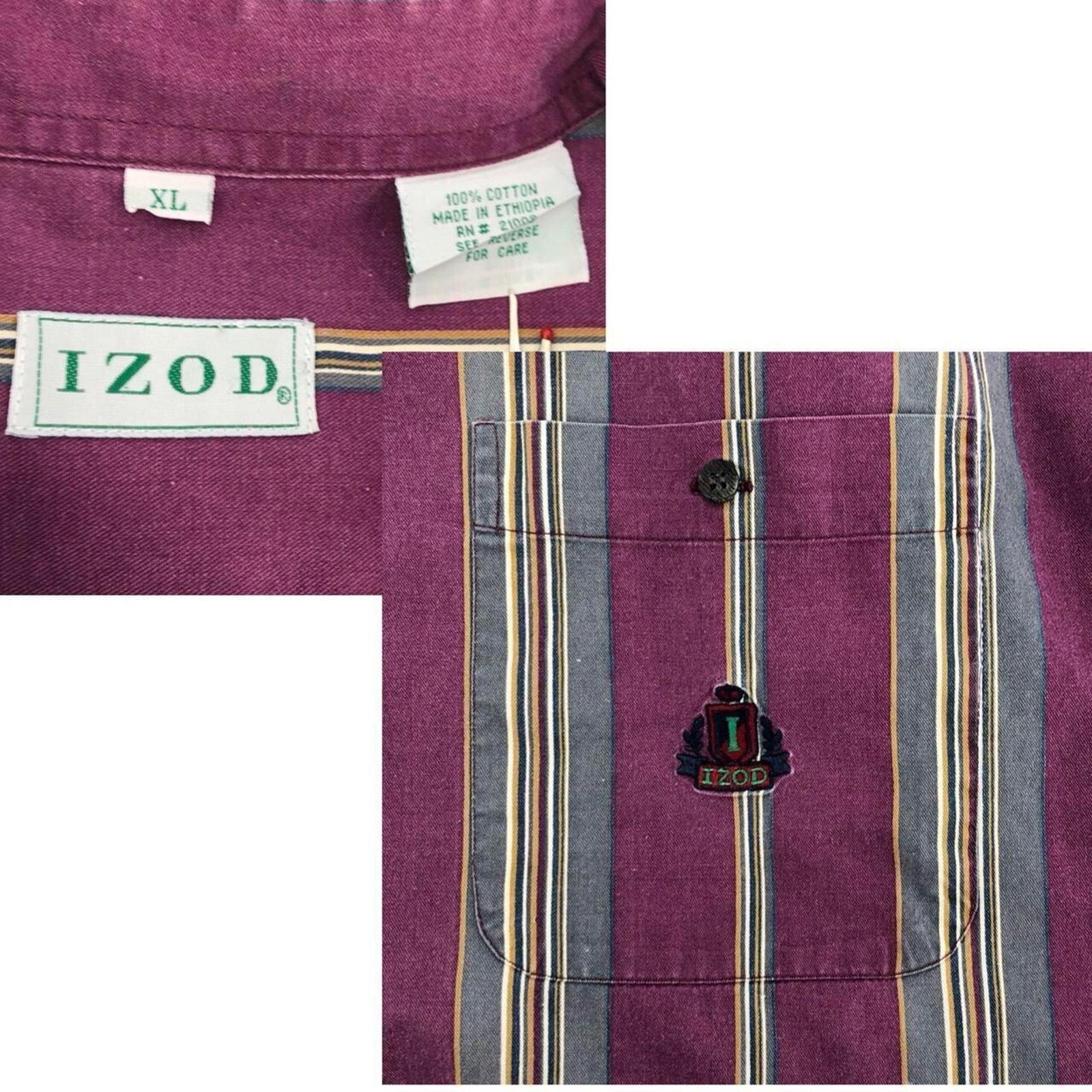 Izod × Vintage Izod striped button down shirt 90s 1990s vintage Size US XL / EU 56 / 4 - 3 Thumbnail