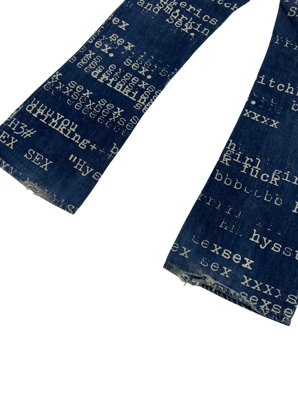 Hysteric Glamour Hysteric Glamour “fuck,sex,bitch” Typewriter Flared Denim Size 26" / US 2 / IT 38 - 5 Thumbnail