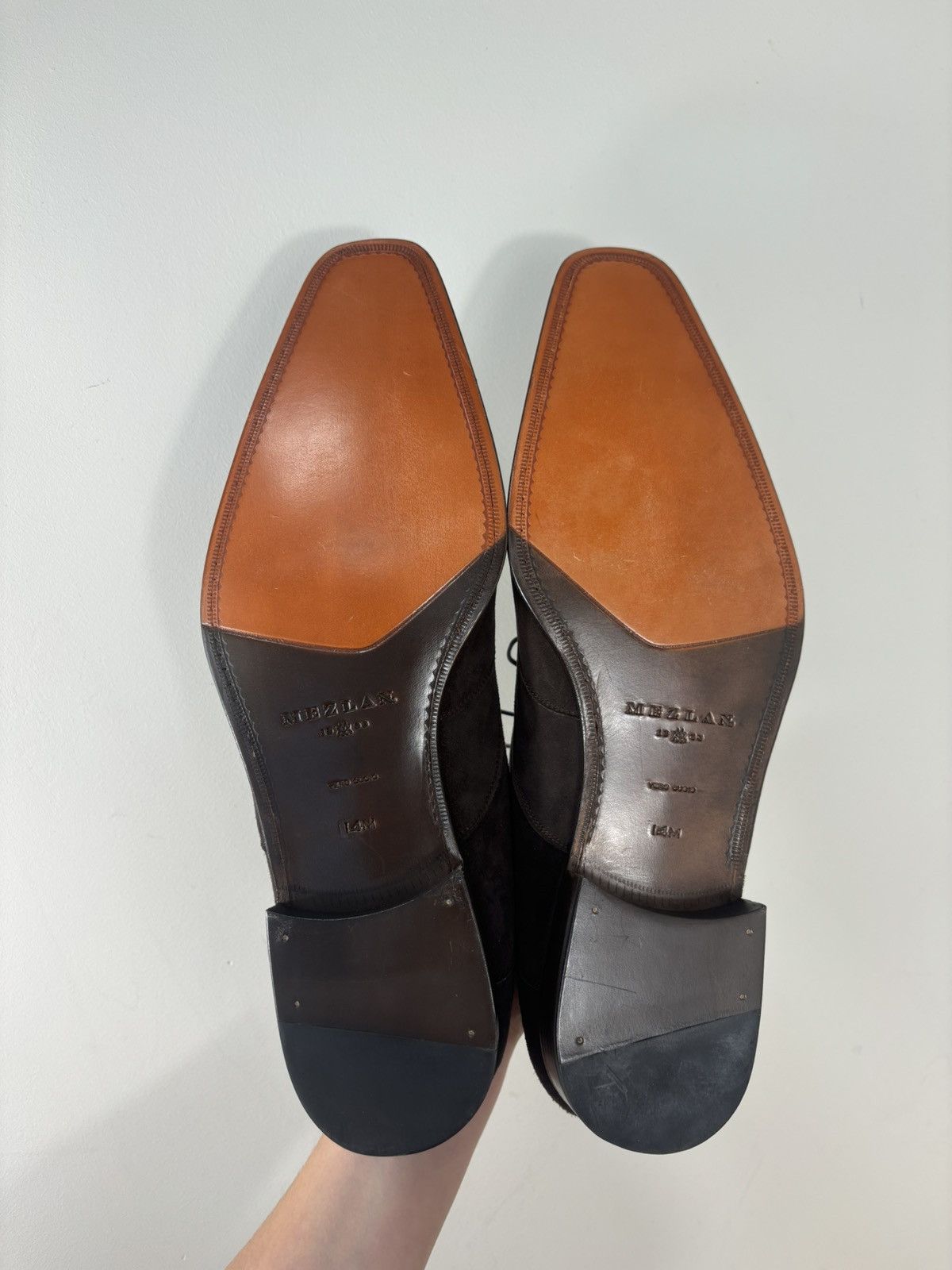 Mezlan Mezlan Hoffman Men’s NEW Brown Suede Leather Dress Shoes Size US 14 / EU 47 - 17 Thumbnail