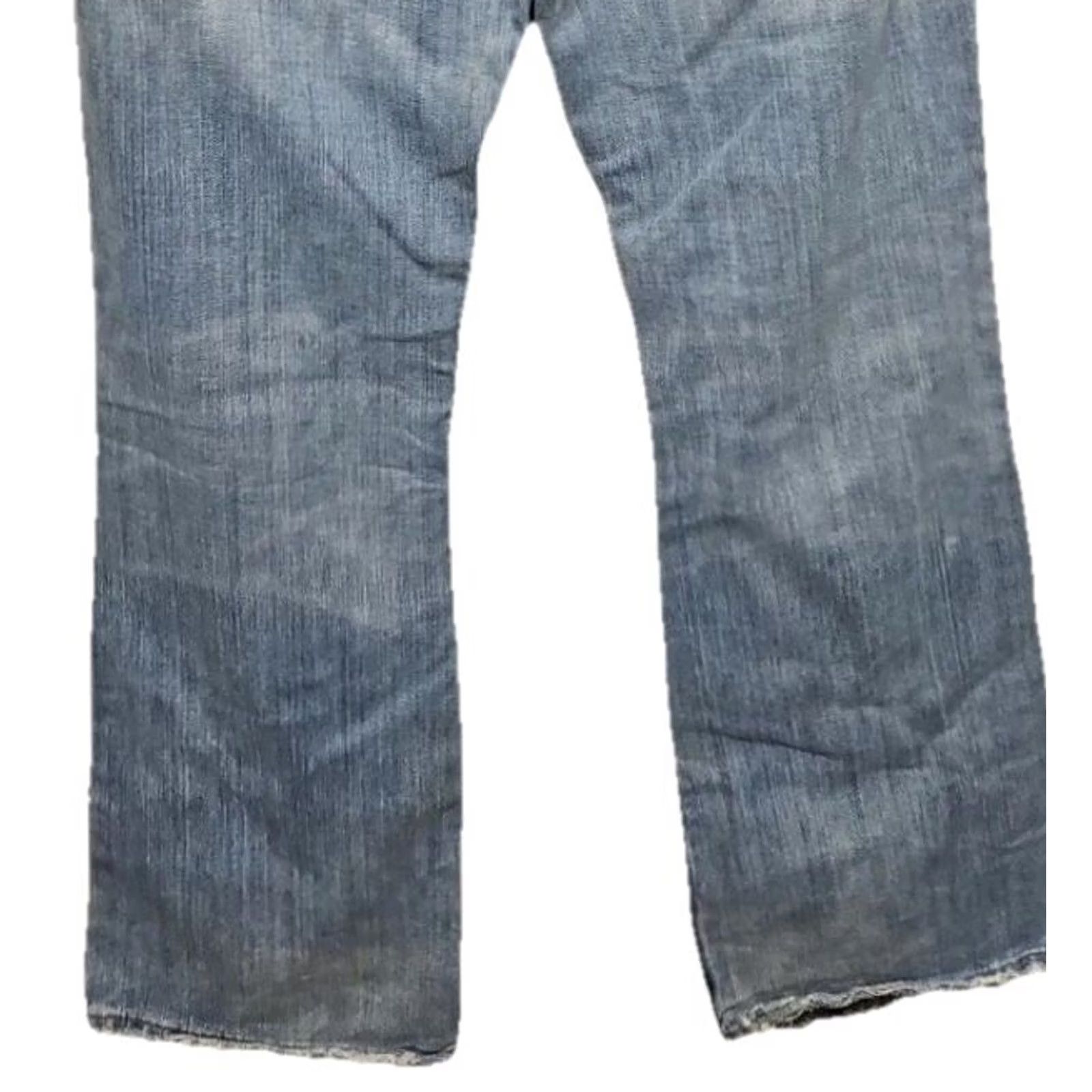 American Eagle Outfitters American Eagle Jeans Men Light Wash Distressed Mid Rise Raw Hem Denim 34x30 Straight Cle Size US 34 / EU 50 - 6 Thumbnail