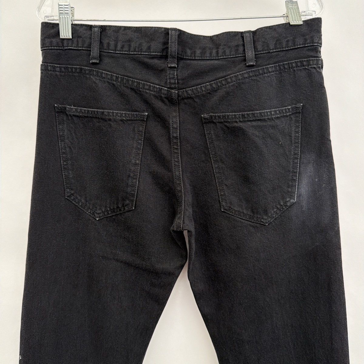 Celine Celine Paris washed black straight leg jeans 32” Size US 32 / EU 48 - 4 Thumbnail