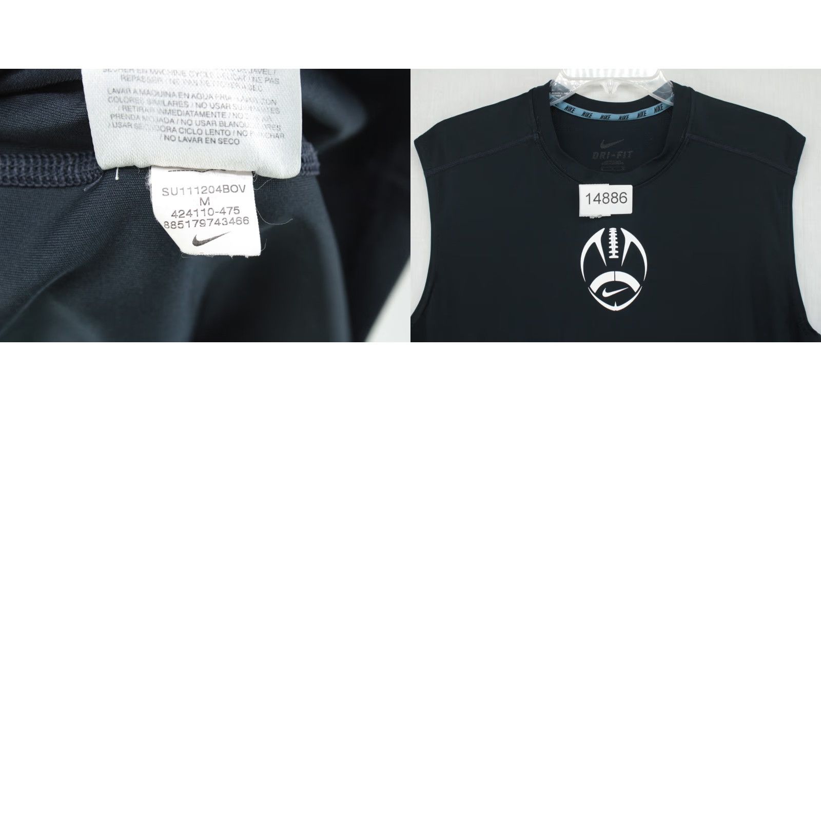 Nike Nike Football Tank Top Mens Medium Black Swoosh Logo Dri Fit Training Athleisure Size US M / EU 48-50 / 2 - 8 Thumbnail