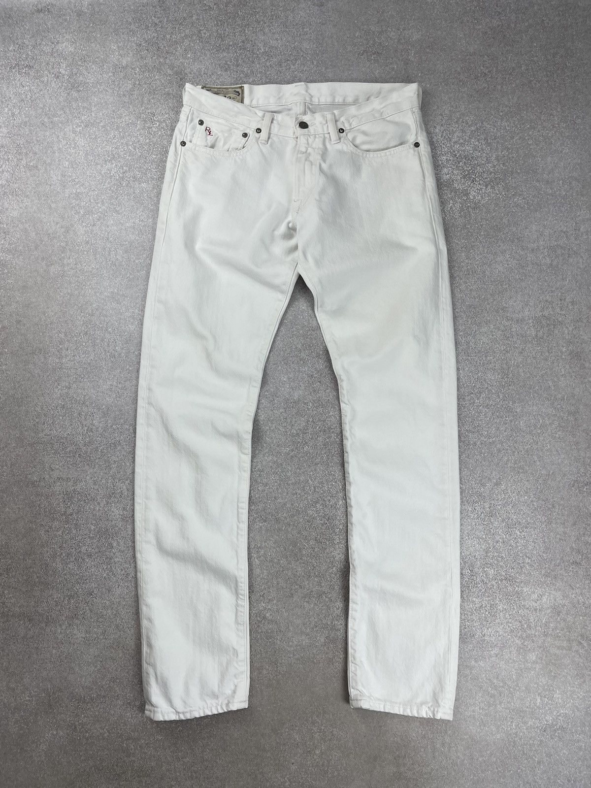 Polo Ralph Lauren × Ralph Lauren Polo Ralph Lauren White Denim Jeans Size 31x32 Size US 31 - 1 Thumbnail