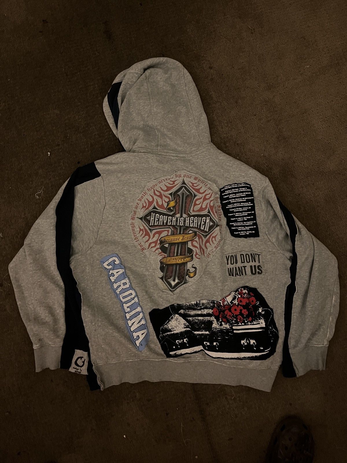 Vintage Vintage Custom Patchwork Hoodie Size US XL / EU 56 / 4 - 4 Thumbnail