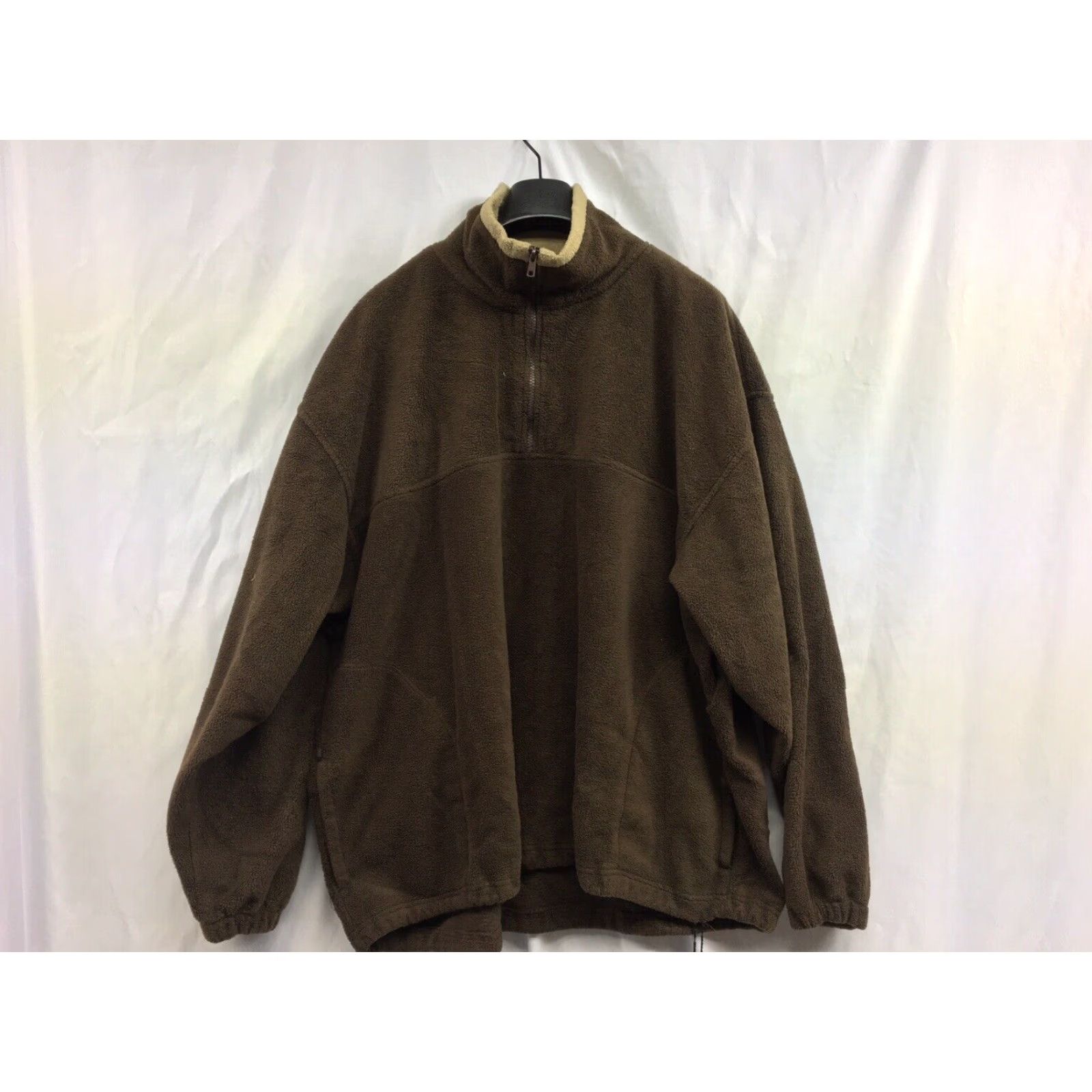 Vintage Benzene Jacket Mens 2XL Brown Long Sleeve 1/4 Zip Fleece Casual Hiking Warm Windbreaker Size US XXL / EU 58 / 5 - 3 Thumbnail